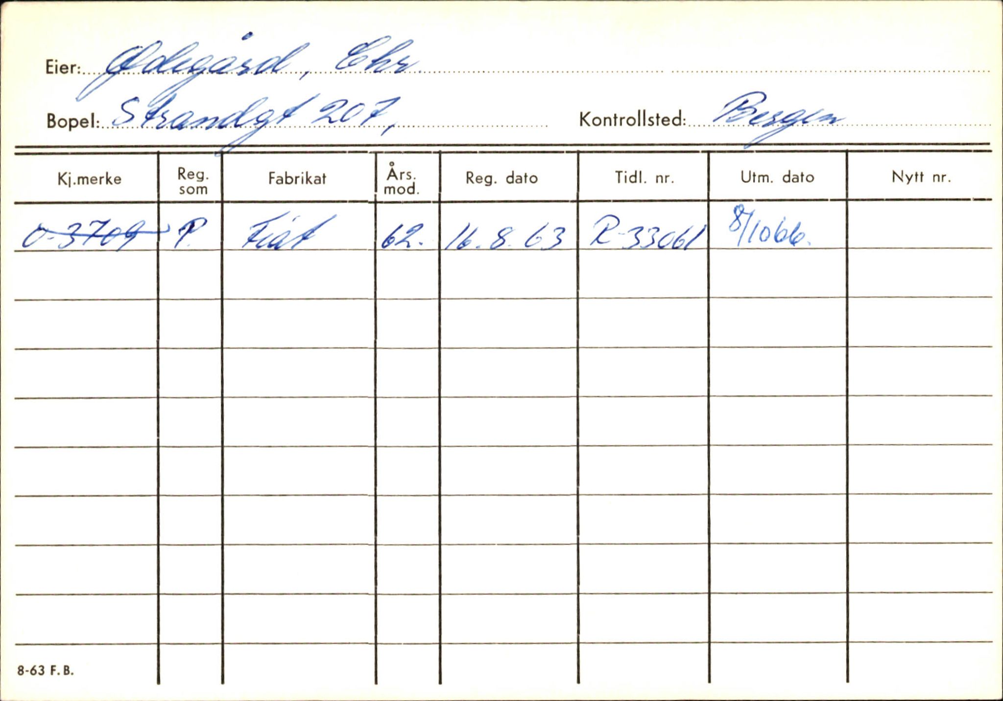 Statens vegvesen, Hordaland vegkontor, AV/SAB-A-5201/2/Hb/L0037: O-eierkort W-P, 1920-1971, p. 1034