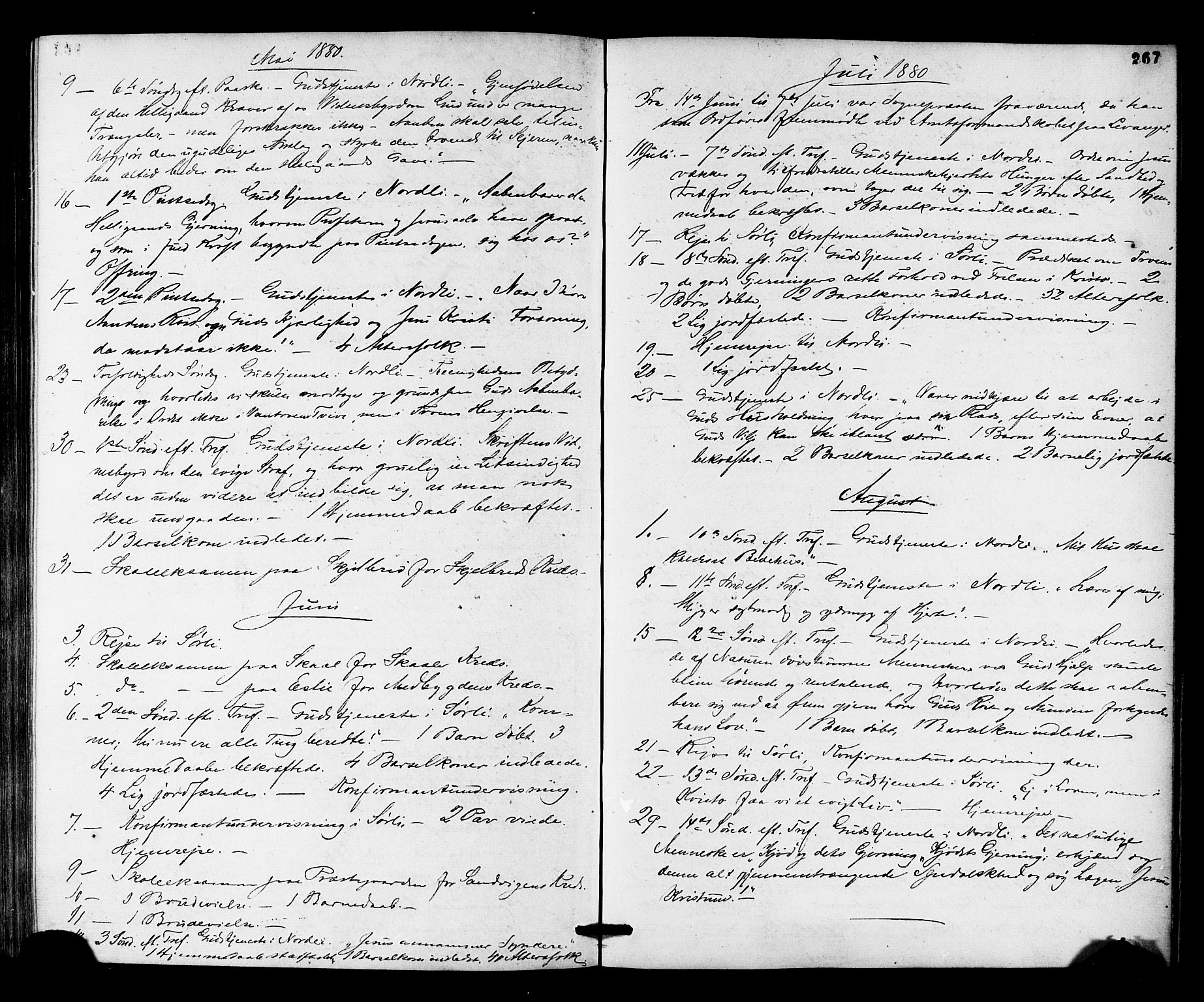 Ministerialprotokoller, klokkerbøker og fødselsregistre - Nord-Trøndelag, AV/SAT-A-1458/755/L0493: Parish register (official) no. 755A02, 1865-1881, p. 267