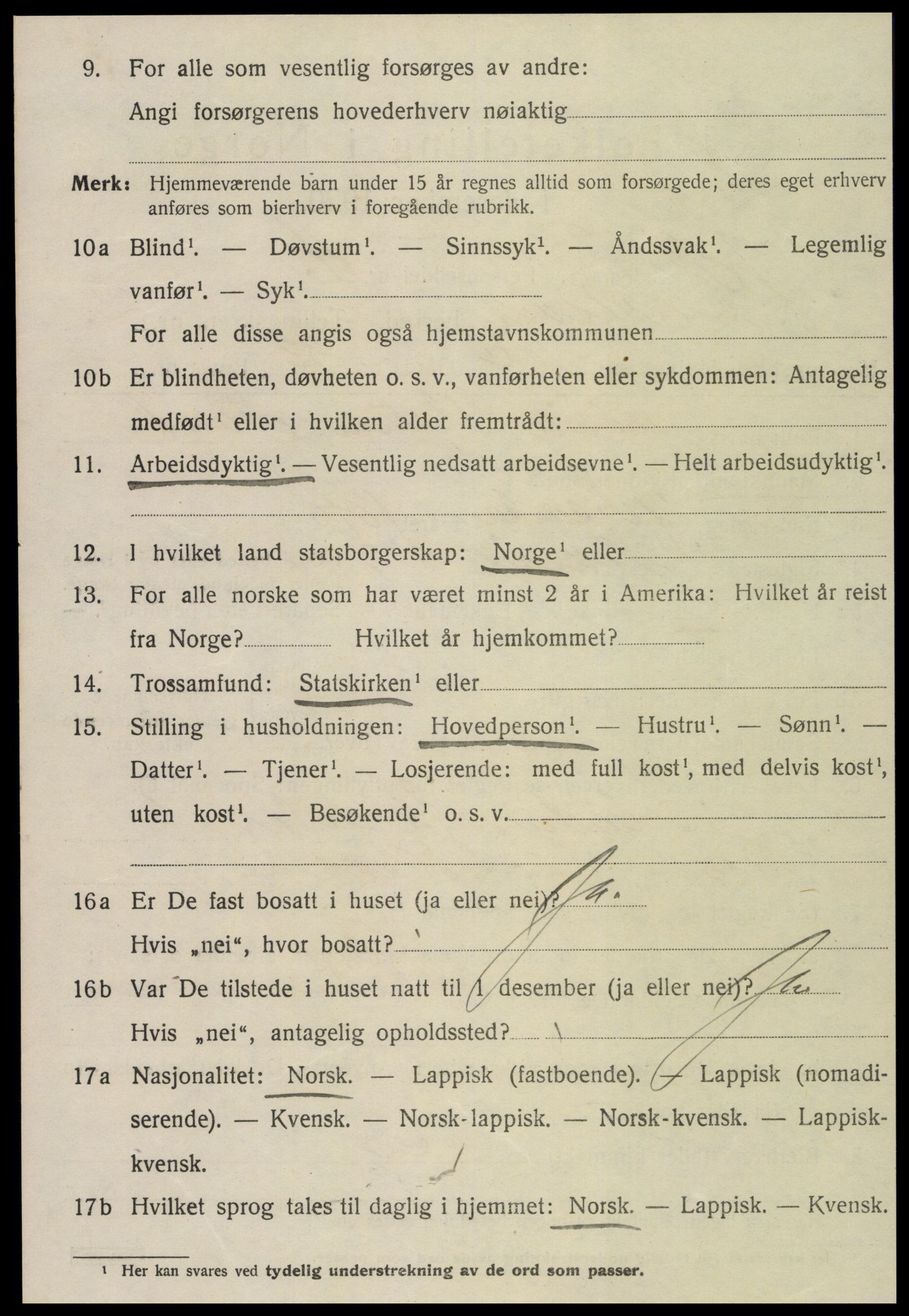 SAT, 1920 census for Leksvik, 1920, p. 2881