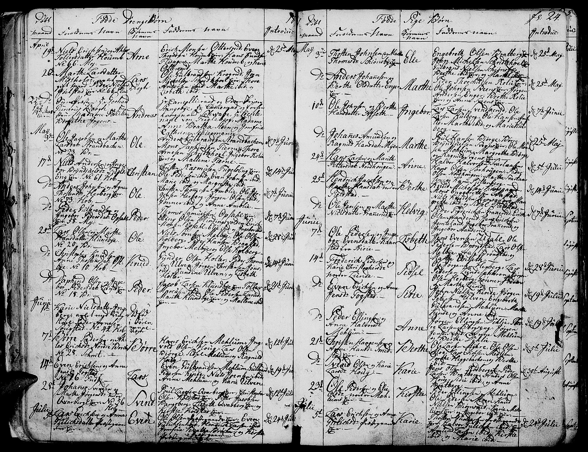 Ringsaker prestekontor, AV/SAH-PREST-014/K/Ka/L0004: Parish register (official) no. 4, 1799-1814, p. 24