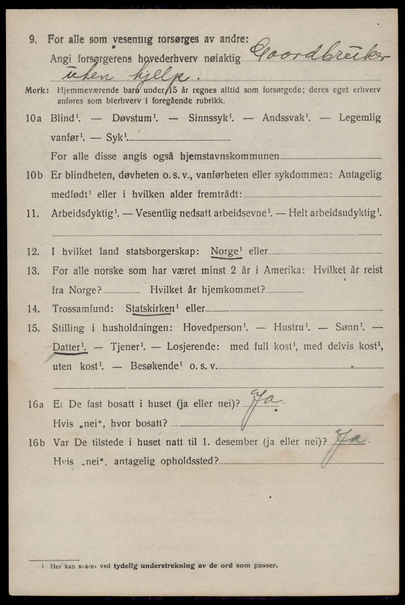 SAKO, 1920 census for Seljord, 1920, p. 5763