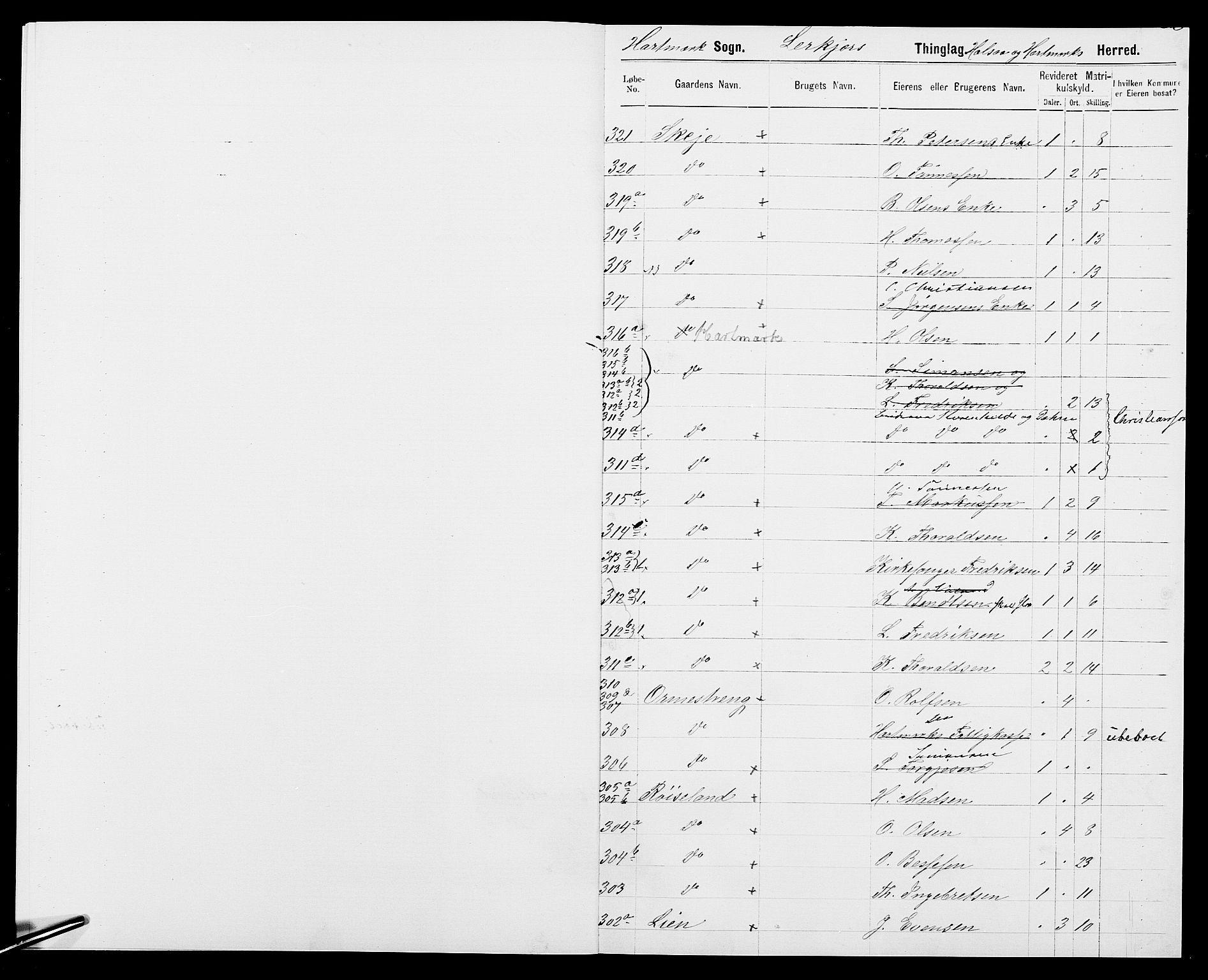 SAK, 1875 census for 1019L Mandal/Halse og Harkmark, 1875, p. 9