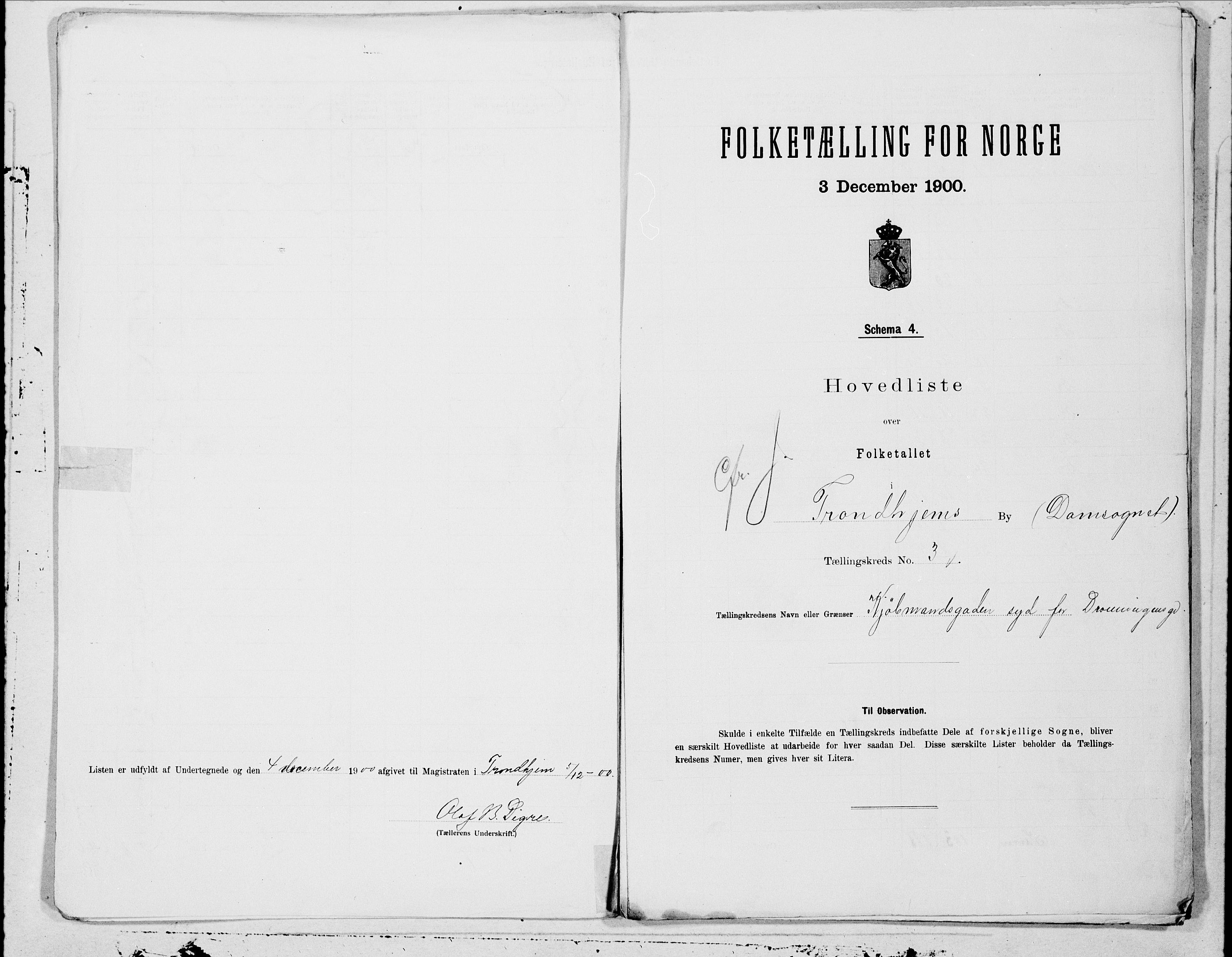 SAT, 1900 census for Trondheim, 1900, p. 5