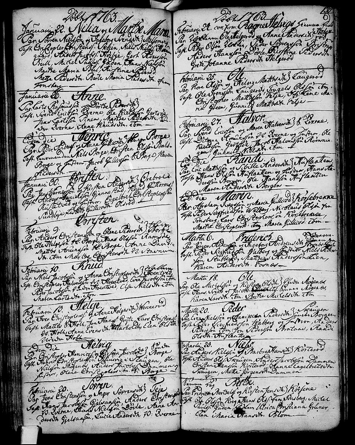 Stokke kirkebøker, SAKO/A-320/F/Fa/L0002: Parish register (official) no. I 2, 1732-1770, p. 130