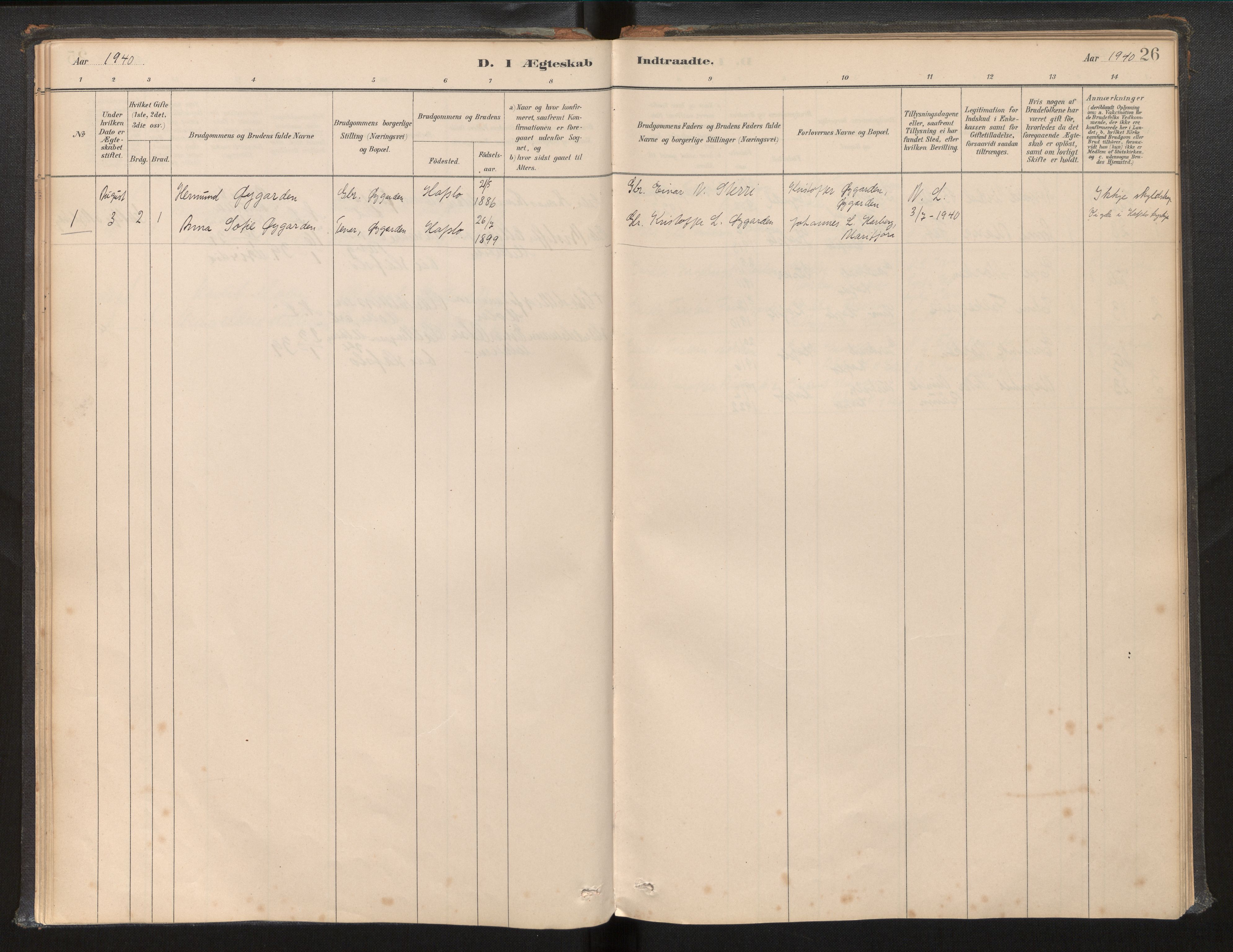 Jostedal sokneprestembete, SAB/A-80601/H/Haa/Haac/L0002: Parish register (official) no. C 2, 1881-2003, p. 26