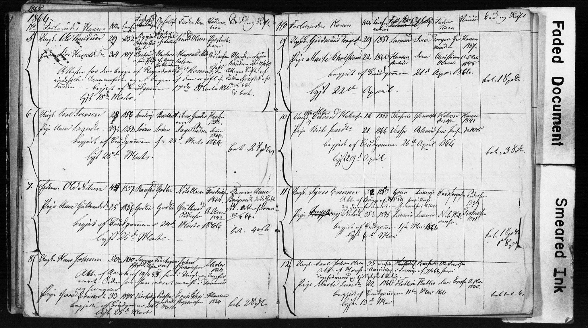 Jevnaker prestekontor, SAH/PREST-116/I/Ie: Banns register no. 1, 1861-1867