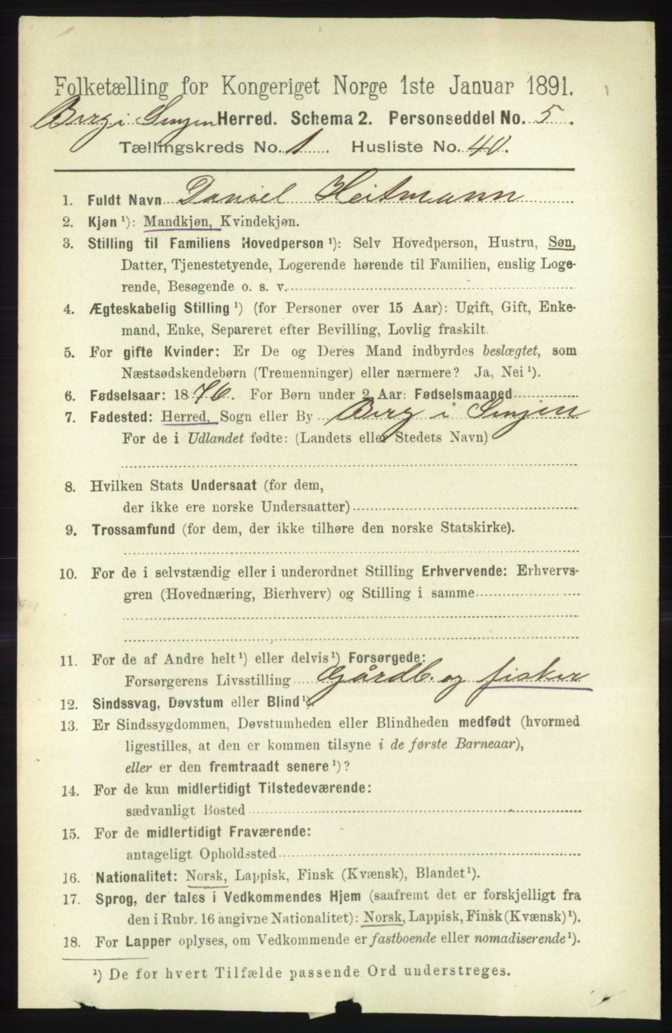 RA, 1891 census for 1929 Berg, 1891, p. 317