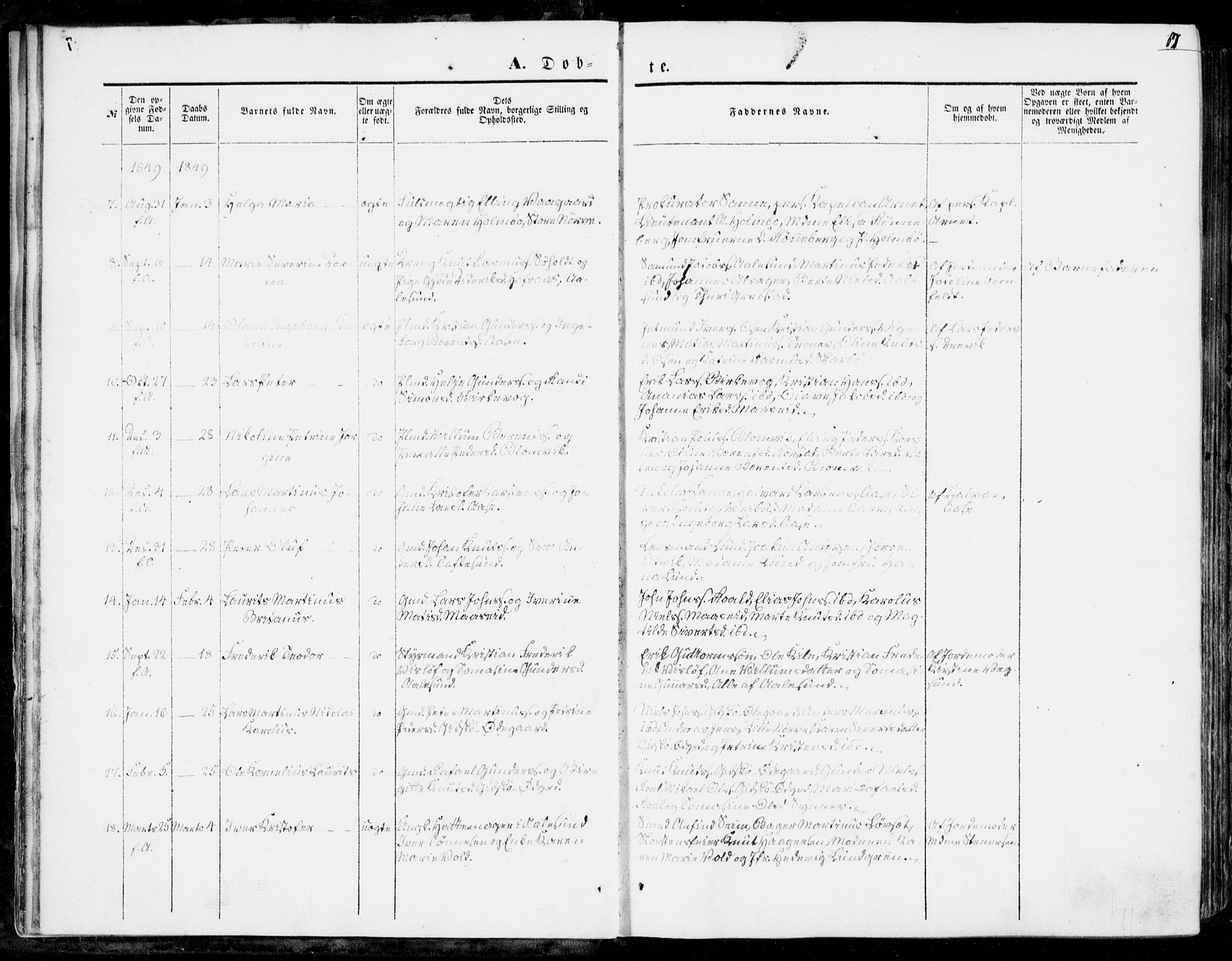 Ministerialprotokoller, klokkerbøker og fødselsregistre - Møre og Romsdal, AV/SAT-A-1454/528/L0397: Parish register (official) no. 528A08, 1848-1858, p. 17