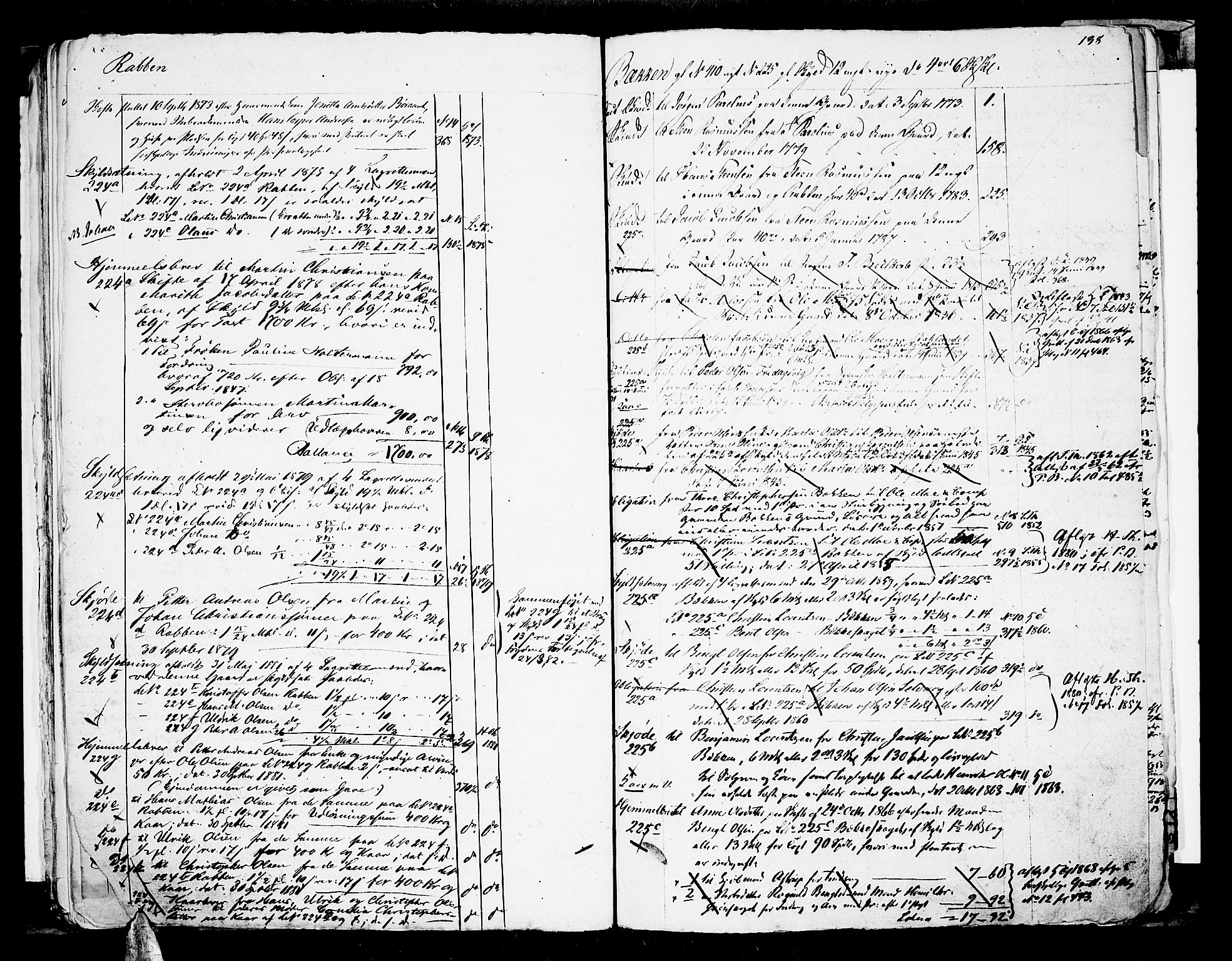 Fosen sorenskriveri, AV/SAT-A-1107/1/2/2A/L0029: Mortgage register no. 29, 1770-1886, p. 138