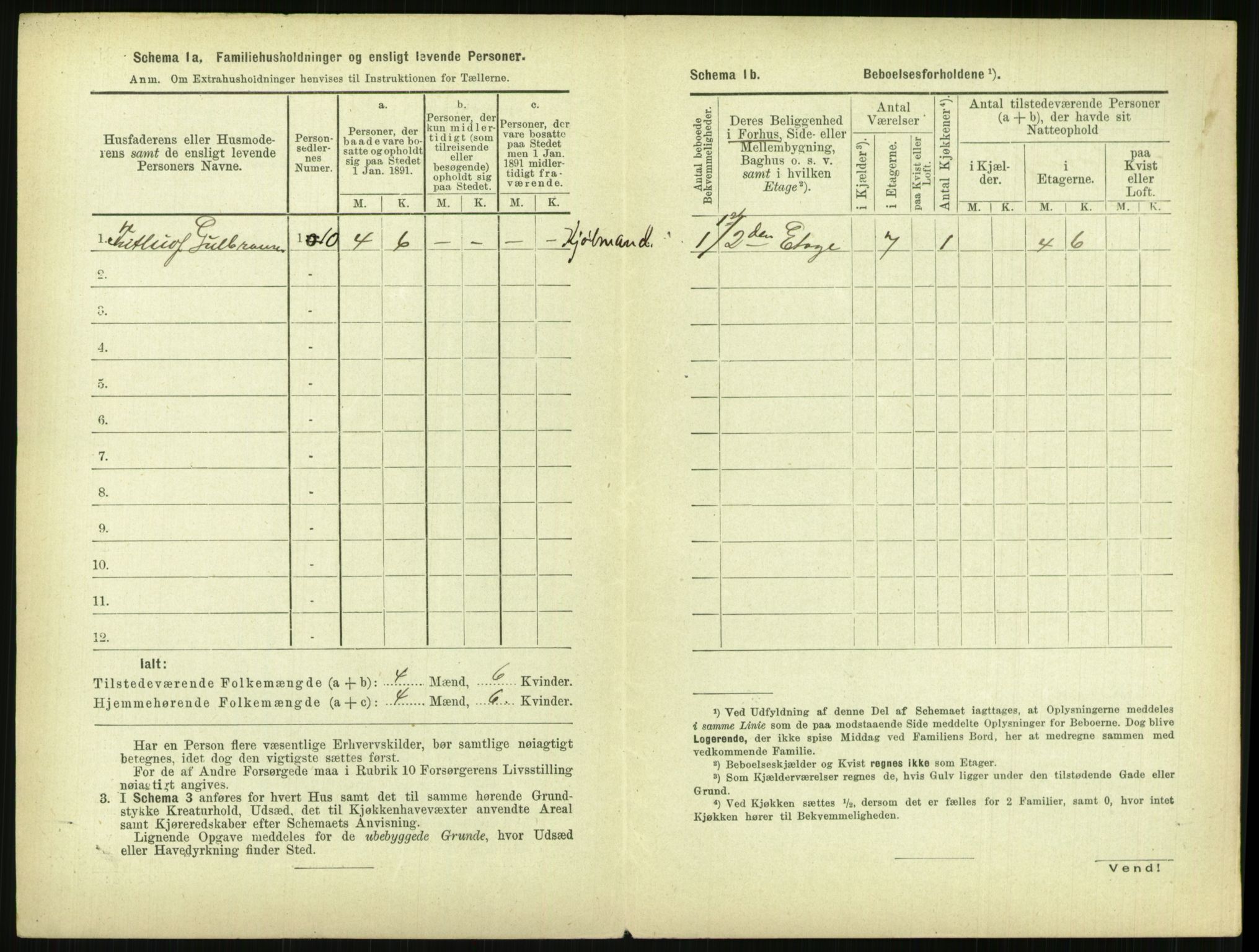 RA, 1891 census for 0806 Skien, 1891, p. 1437