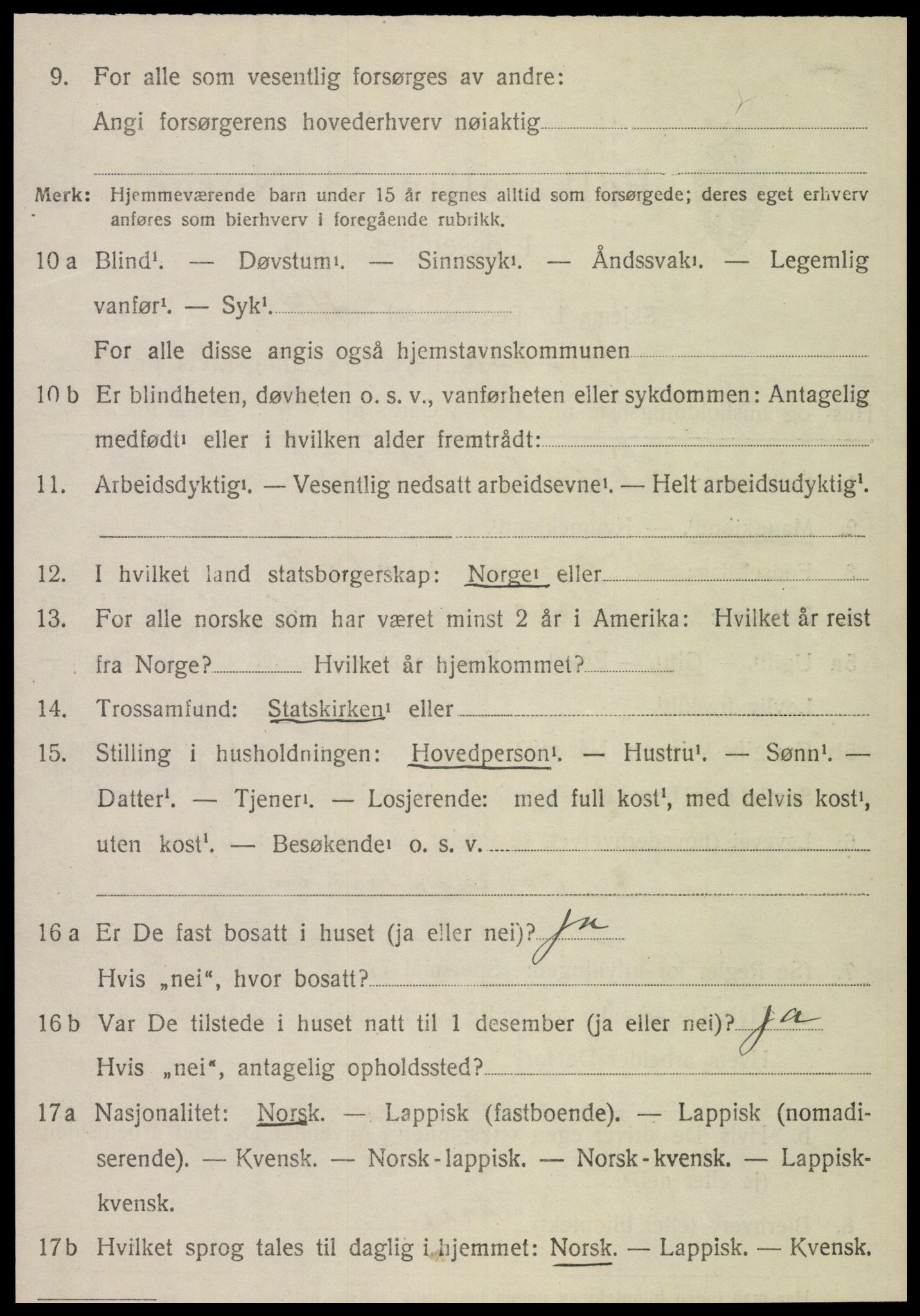SAT, 1920 census for Snåsa, 1920, p. 3403