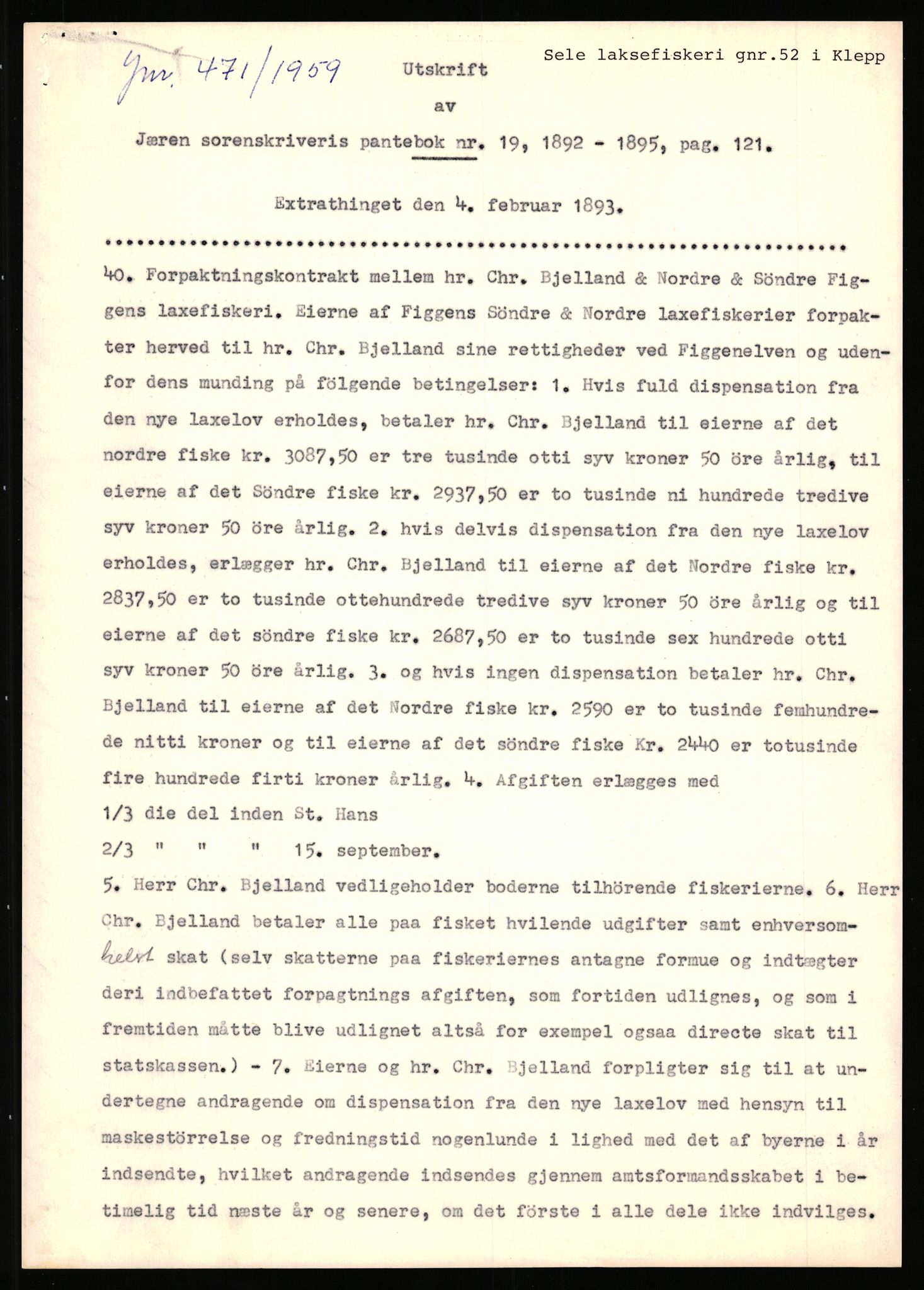 Statsarkivet i Stavanger, SAST/A-101971/03/Y/Yj/L0073: Avskrifter sortert etter gårdsnavn: Sandstøl ytre - Selland, 1750-1930, p. 466