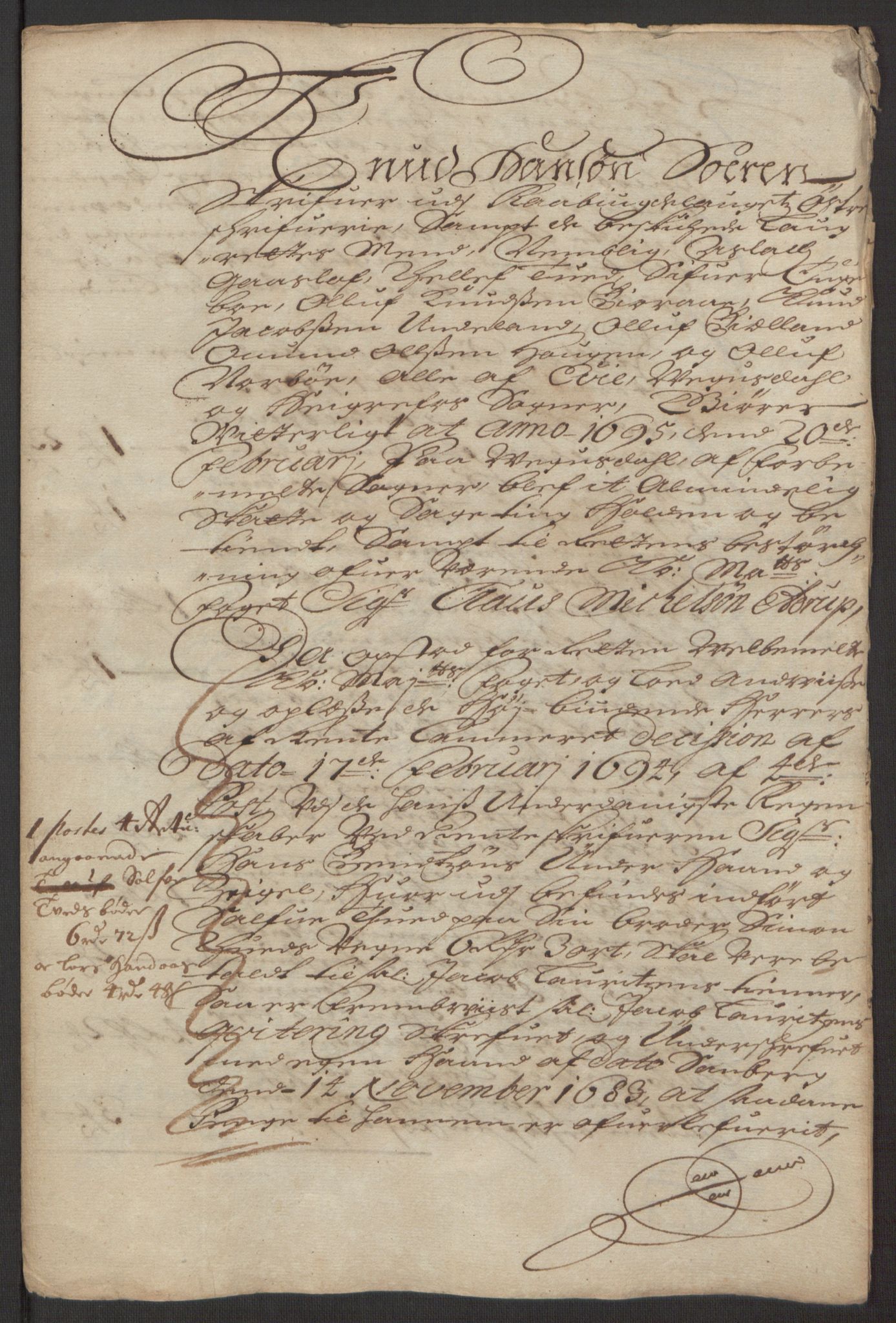 Rentekammeret inntil 1814, Reviderte regnskaper, Fogderegnskap, RA/EA-4092/R40/L2444: Fogderegnskap Råbyggelag, 1693-1696, p. 165