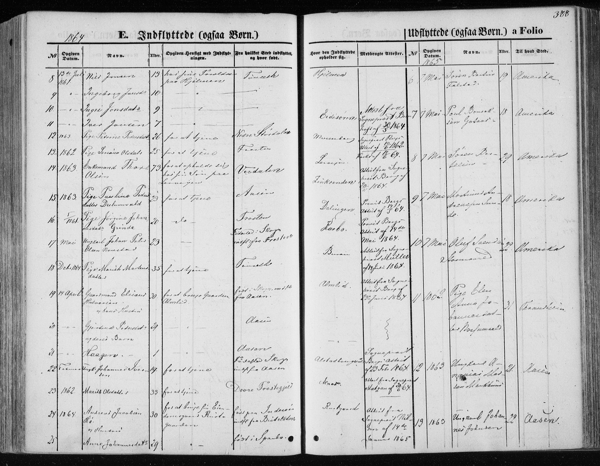 Ministerialprotokoller, klokkerbøker og fødselsregistre - Nord-Trøndelag, SAT/A-1458/717/L0157: Parish register (official) no. 717A08 /1, 1863-1877, p. 388
