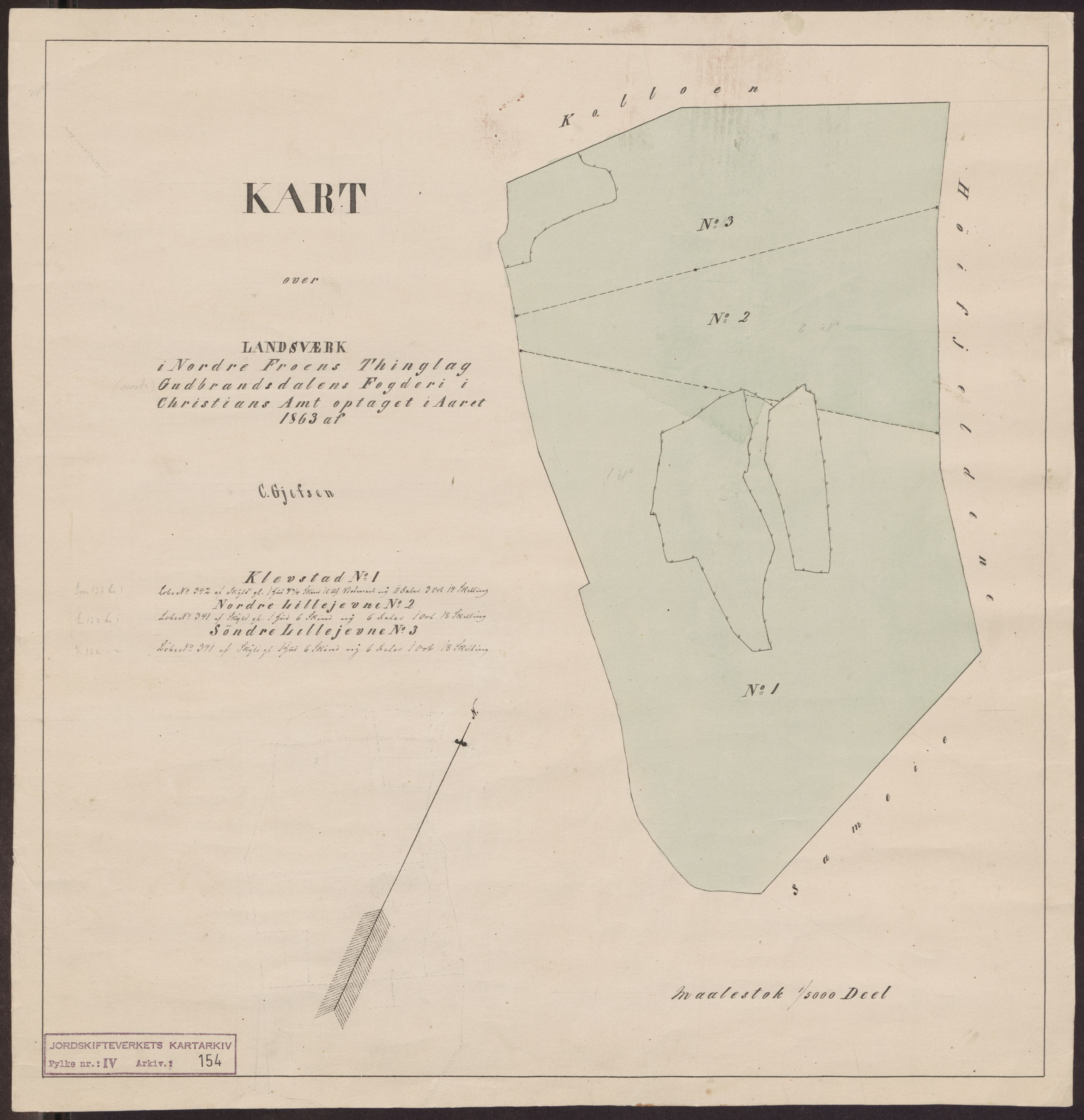 Jordskifteverkets kartarkiv, AV/RA-S-3929/T, 1859-1988, p. 202
