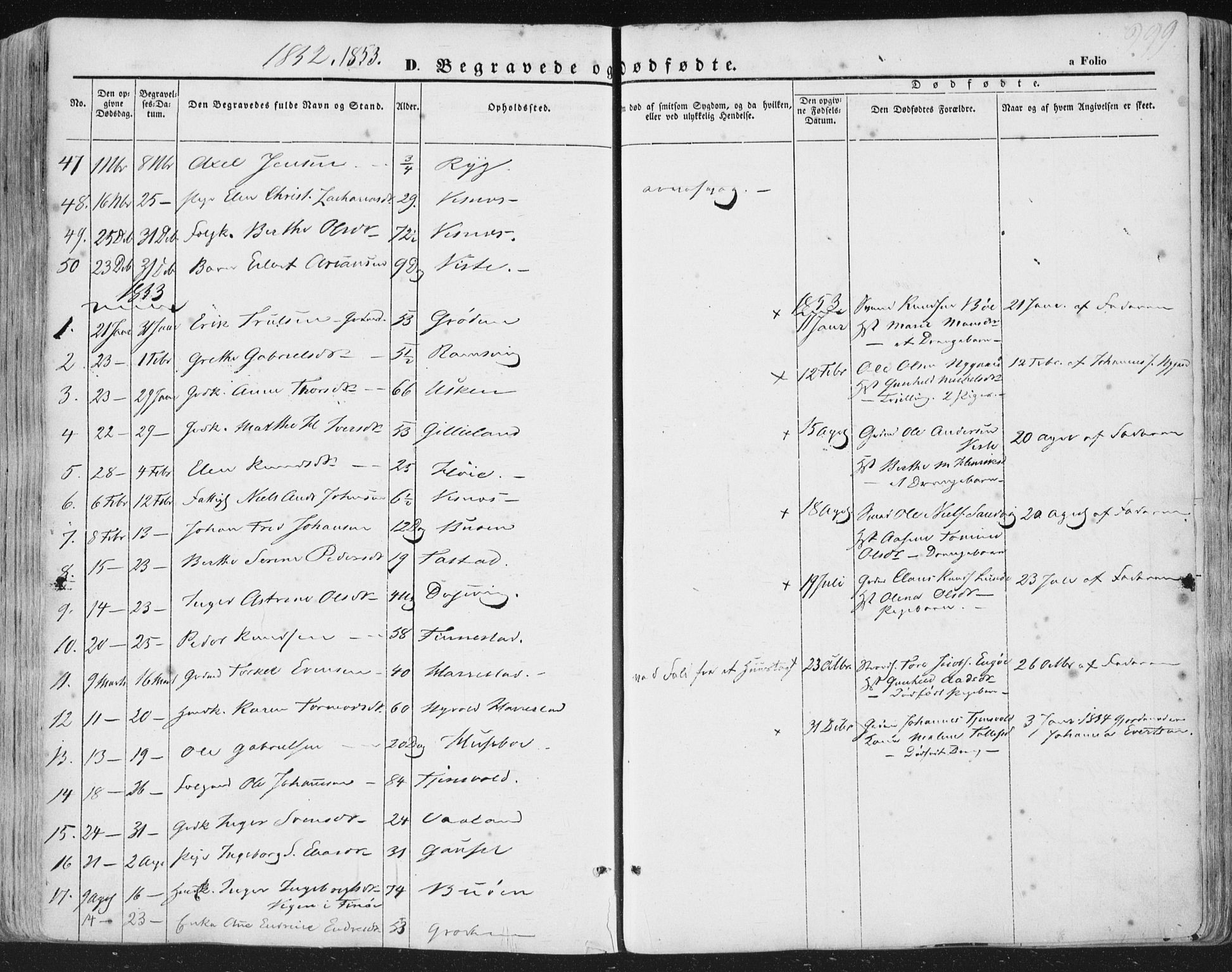 Hetland sokneprestkontor, AV/SAST-A-101826/30/30BA/L0002: Parish register (official) no. A 2, 1849-1869, p. 299