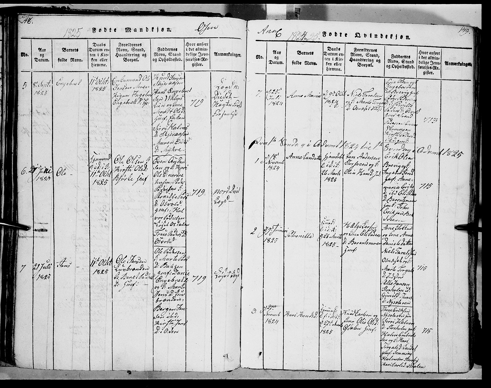 Trysil prestekontor, AV/SAH-PREST-046/H/Ha/Haa/L0003: Parish register (official) no. 3 /2, 1814-1842, p. 148-149