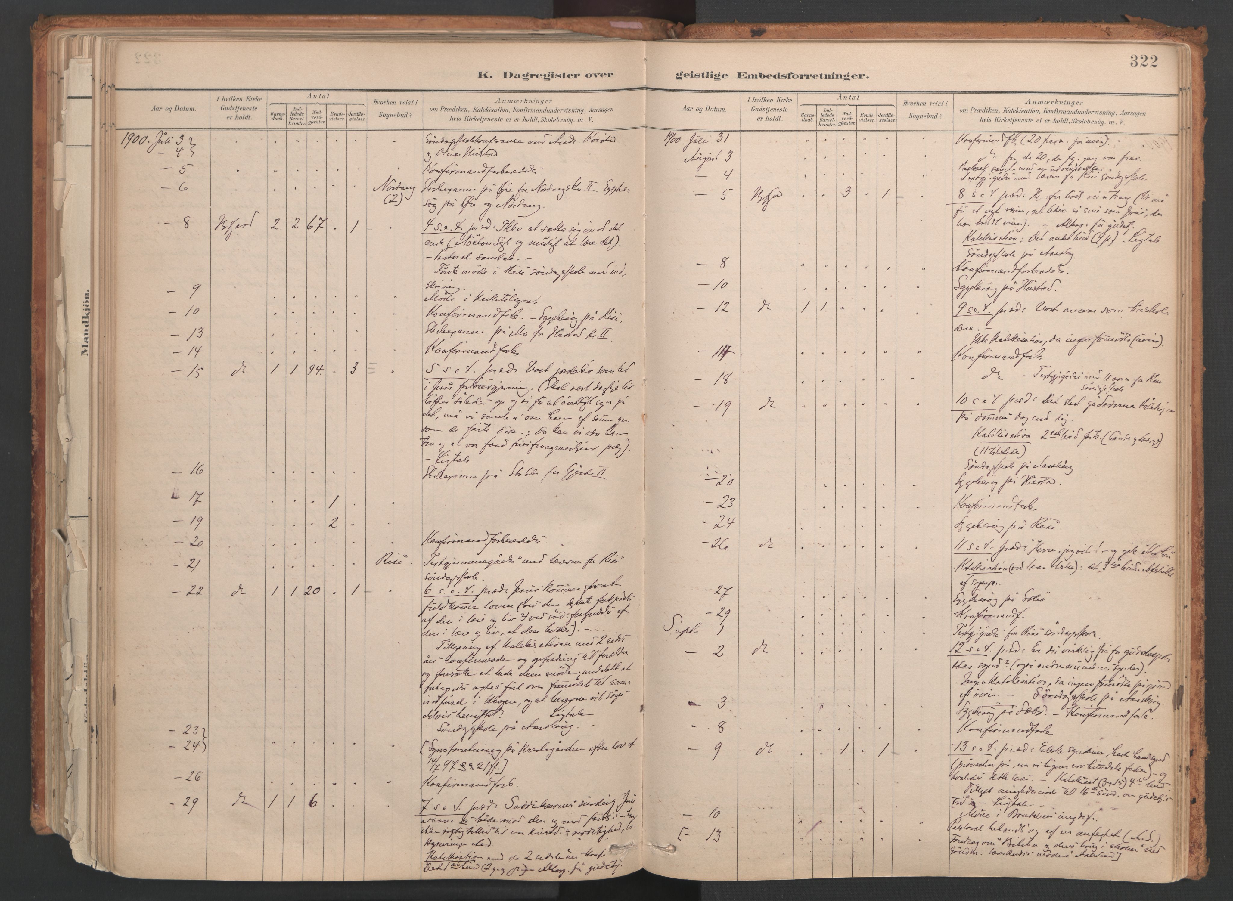 Ministerialprotokoller, klokkerbøker og fødselsregistre - Møre og Romsdal, AV/SAT-A-1454/515/L0211: Parish register (official) no. 515A07, 1886-1910, p. 322