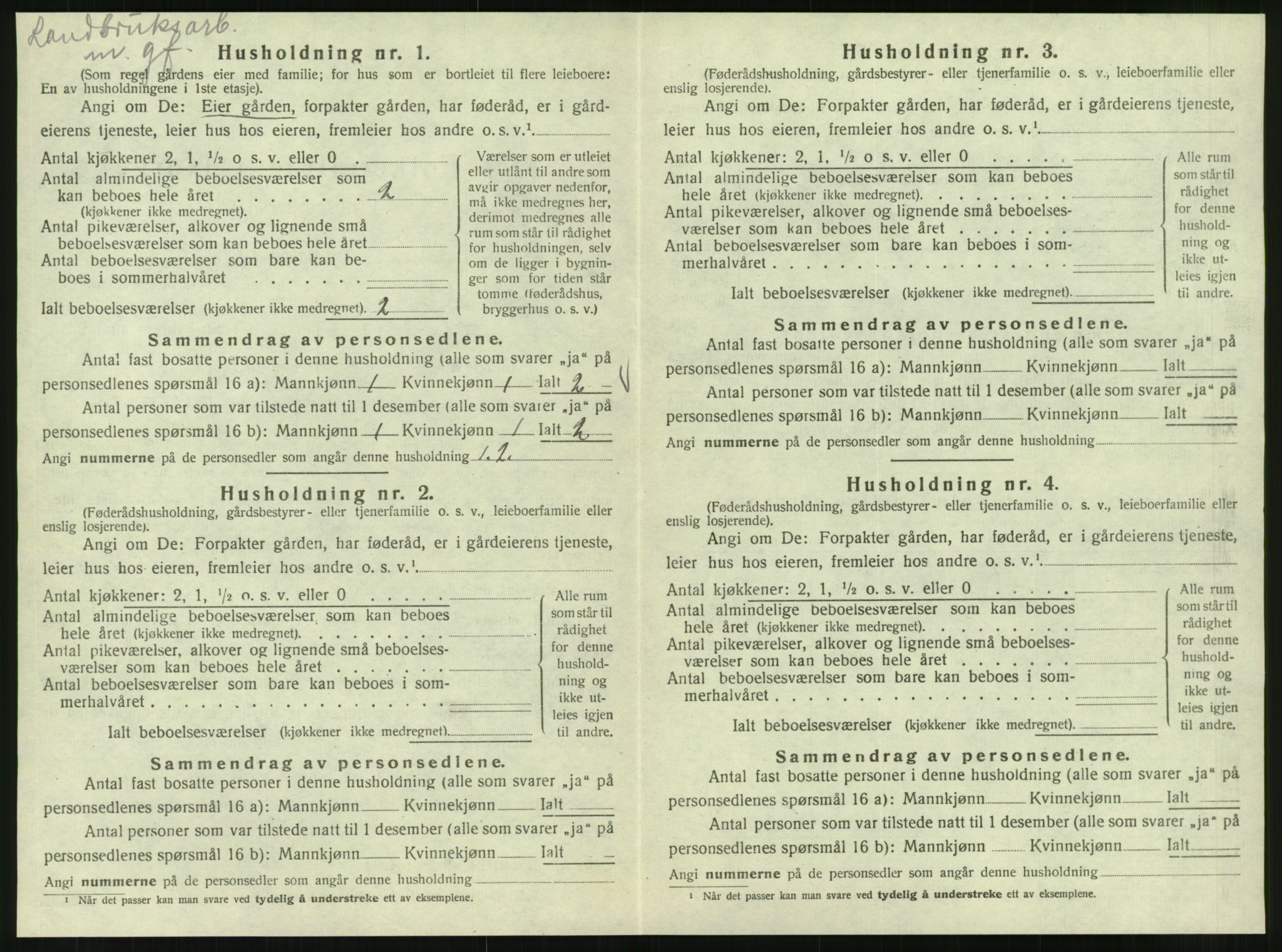 SAT, 1920 census for Korgen, 1920, p. 357