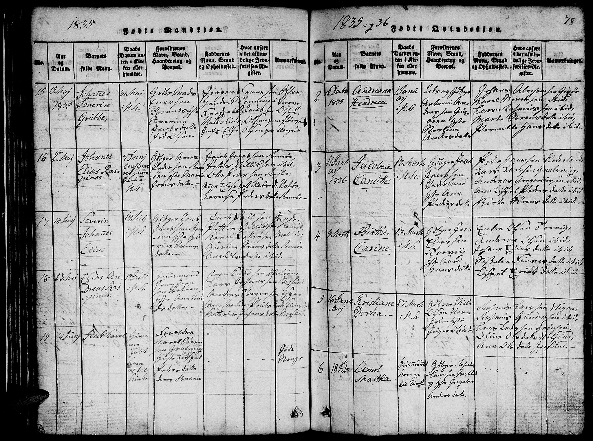 Ministerialprotokoller, klokkerbøker og fødselsregistre - Møre og Romsdal, SAT/A-1454/507/L0078: Parish register (copy) no. 507C01, 1816-1840, p. 78