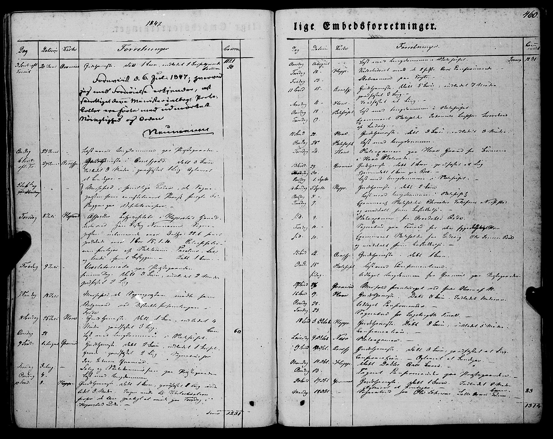 Vik sokneprestembete, AV/SAB-A-81501/H/Haa/Haaa/L0008: Parish register (official) no. A 8, 1846-1865, p. 460