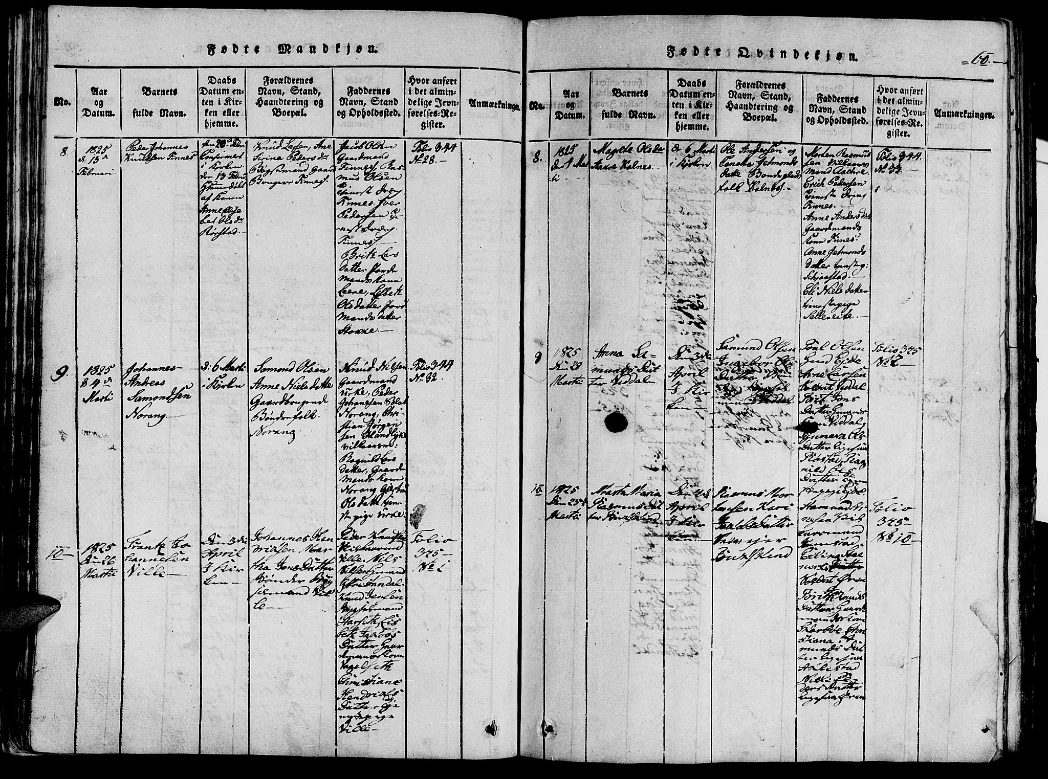 Ministerialprotokoller, klokkerbøker og fødselsregistre - Møre og Romsdal, AV/SAT-A-1454/515/L0207: Parish register (official) no. 515A03, 1819-1829, p. 60