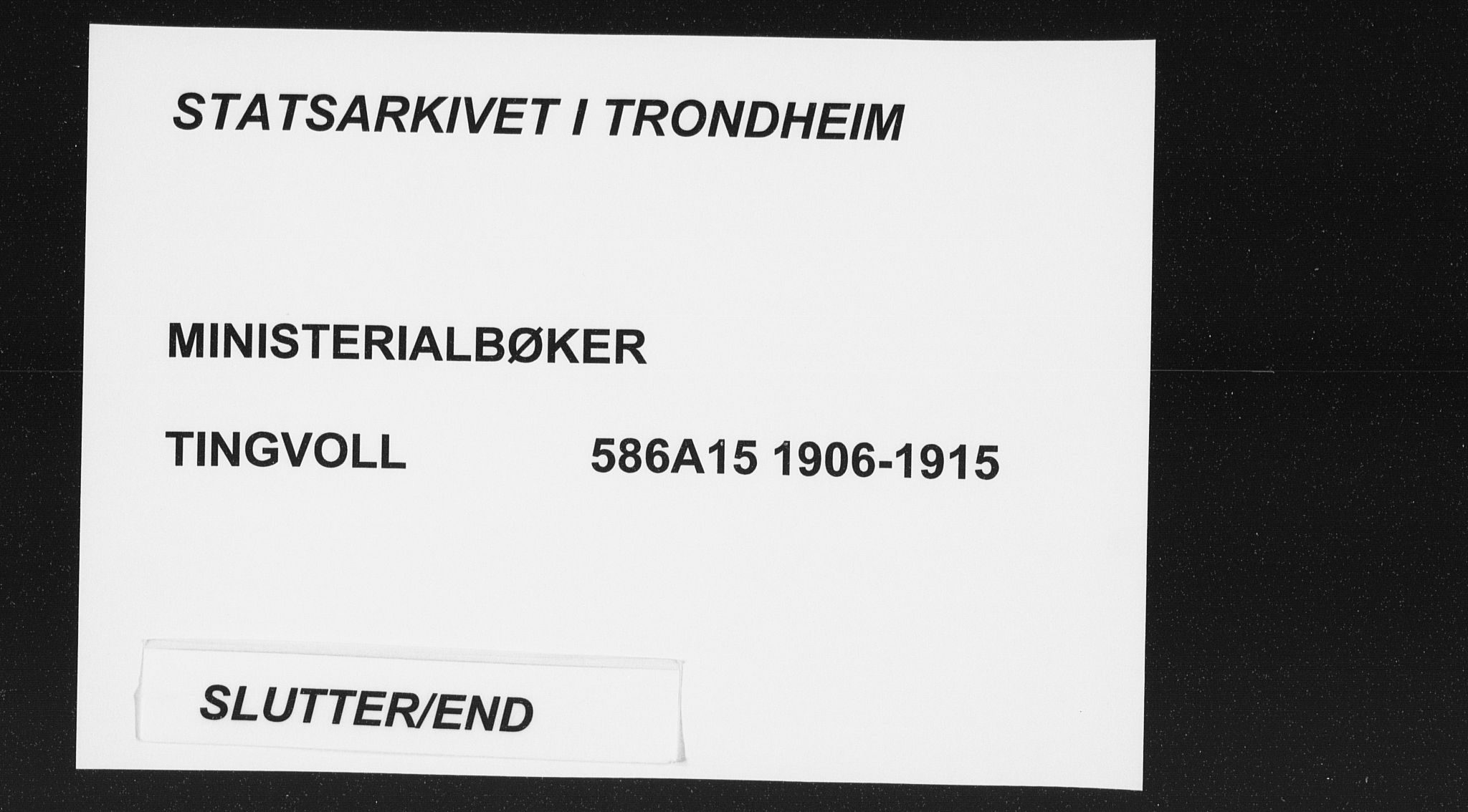 Ministerialprotokoller, klokkerbøker og fødselsregistre - Møre og Romsdal, AV/SAT-A-1454/586/L0989: Parish register (official) no. 586A15, 1906-1915