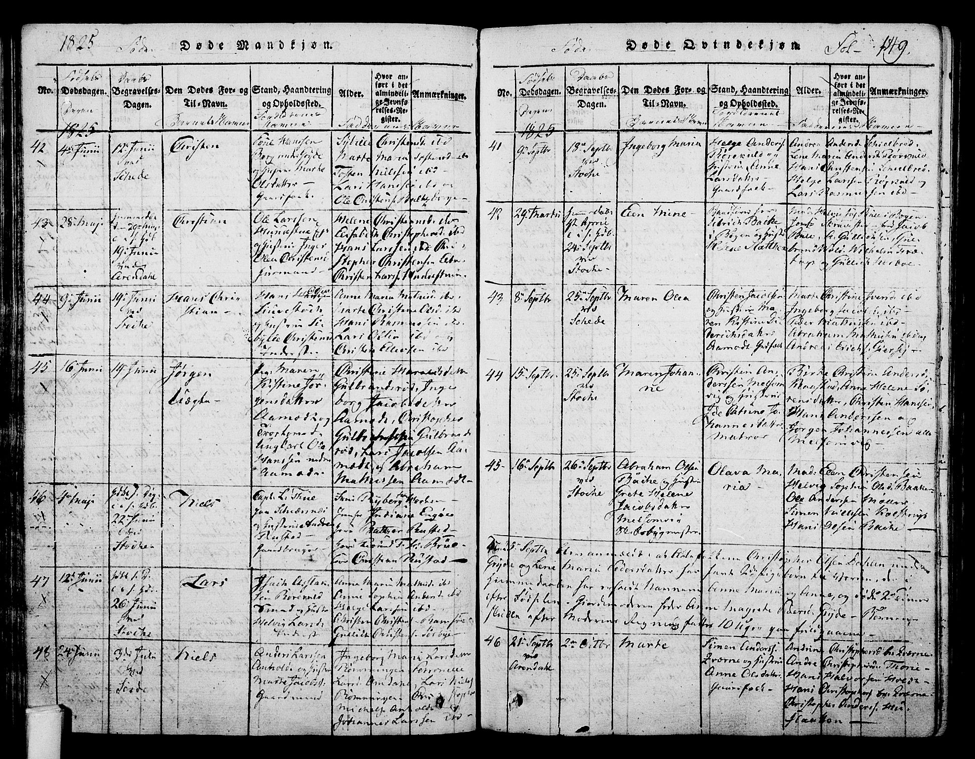 Stokke kirkebøker, AV/SAKO-A-320/F/Fa/L0005: Parish register (official) no. I 5, 1815-1826, p. 149