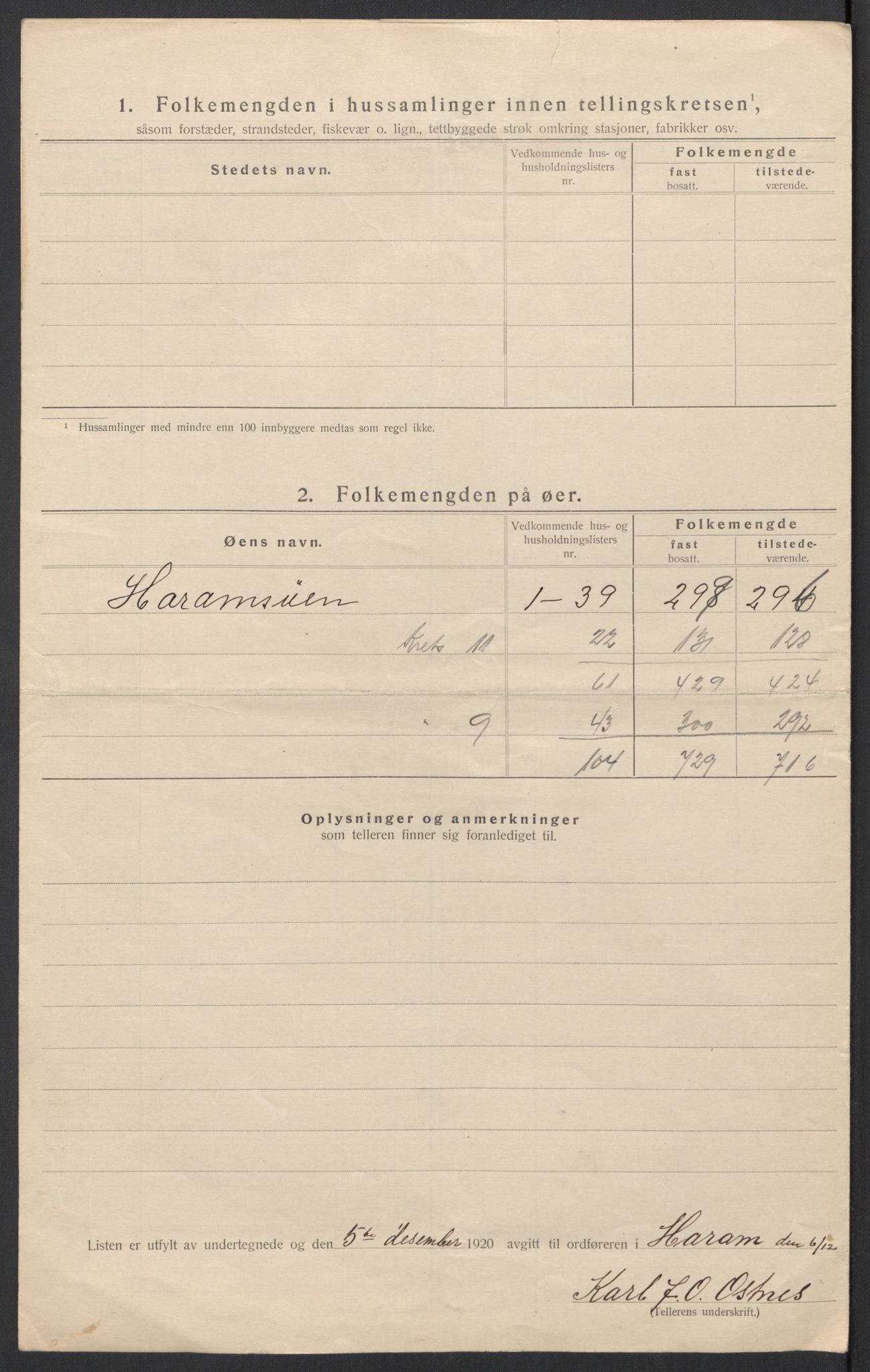 SAT, 1920 census for Haram, 1920, p. 35