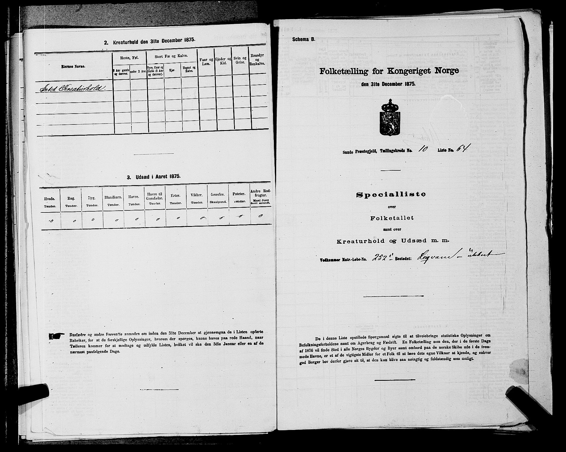 SAKO, 1875 census for 0822P Sauherad, 1875, p. 1303