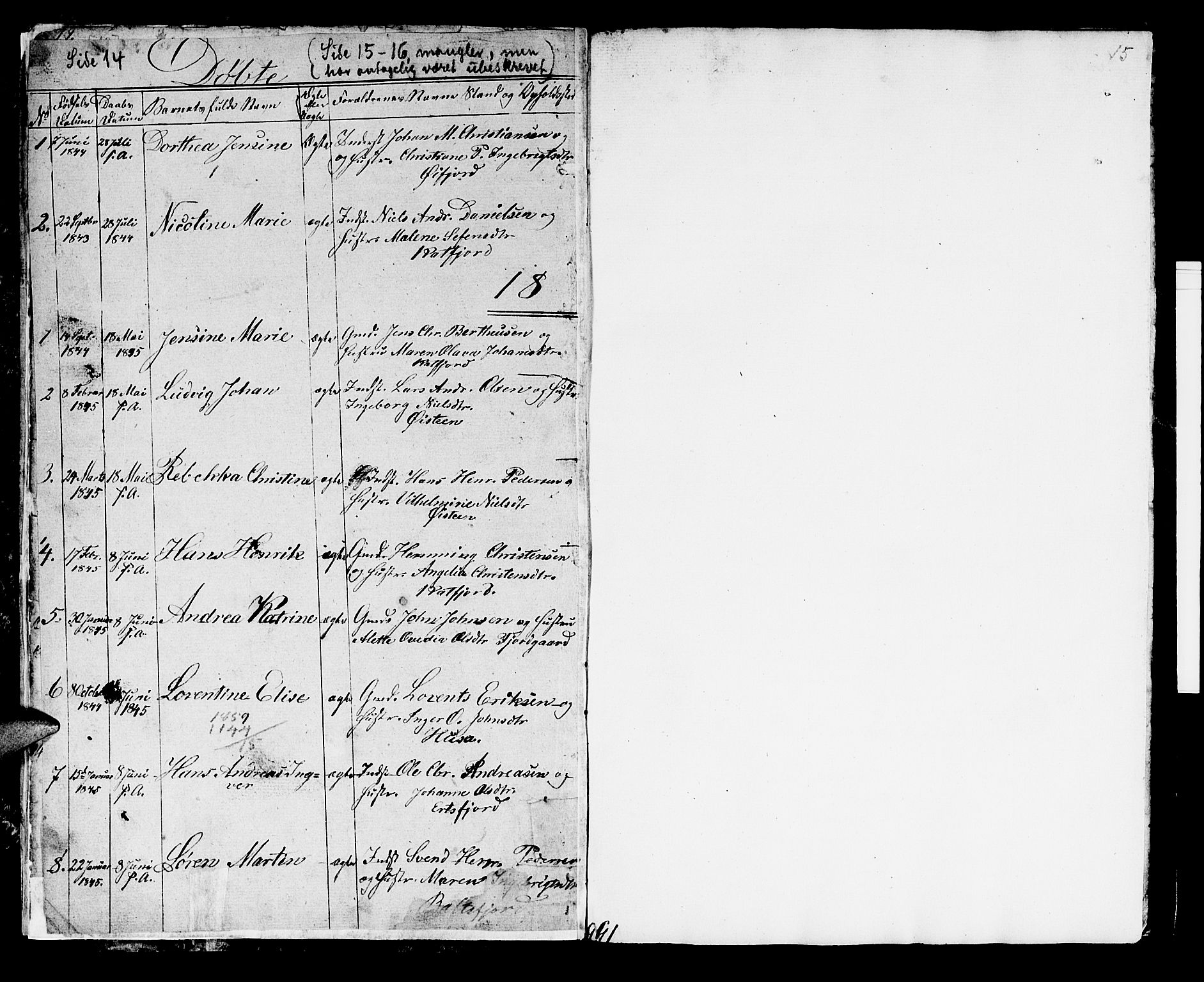 Lenvik sokneprestembete, SATØ/S-1310/H/Ha/Hab/L0018klokker: Parish register (copy) no. 18, 1838-1854, p. 14