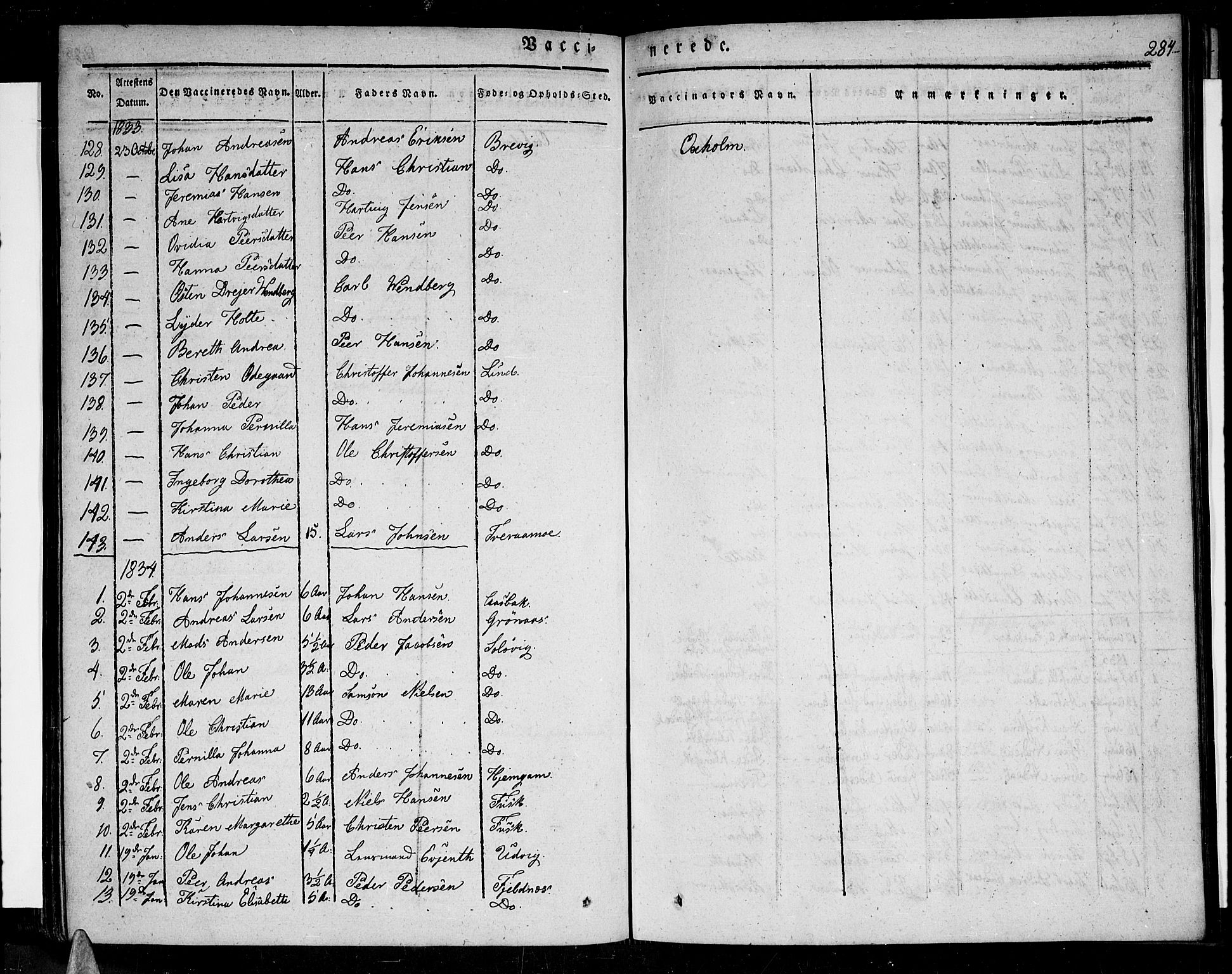 Ministerialprotokoller, klokkerbøker og fødselsregistre - Nordland, AV/SAT-A-1459/852/L0737: Parish register (official) no. 852A07, 1833-1849, p. 284