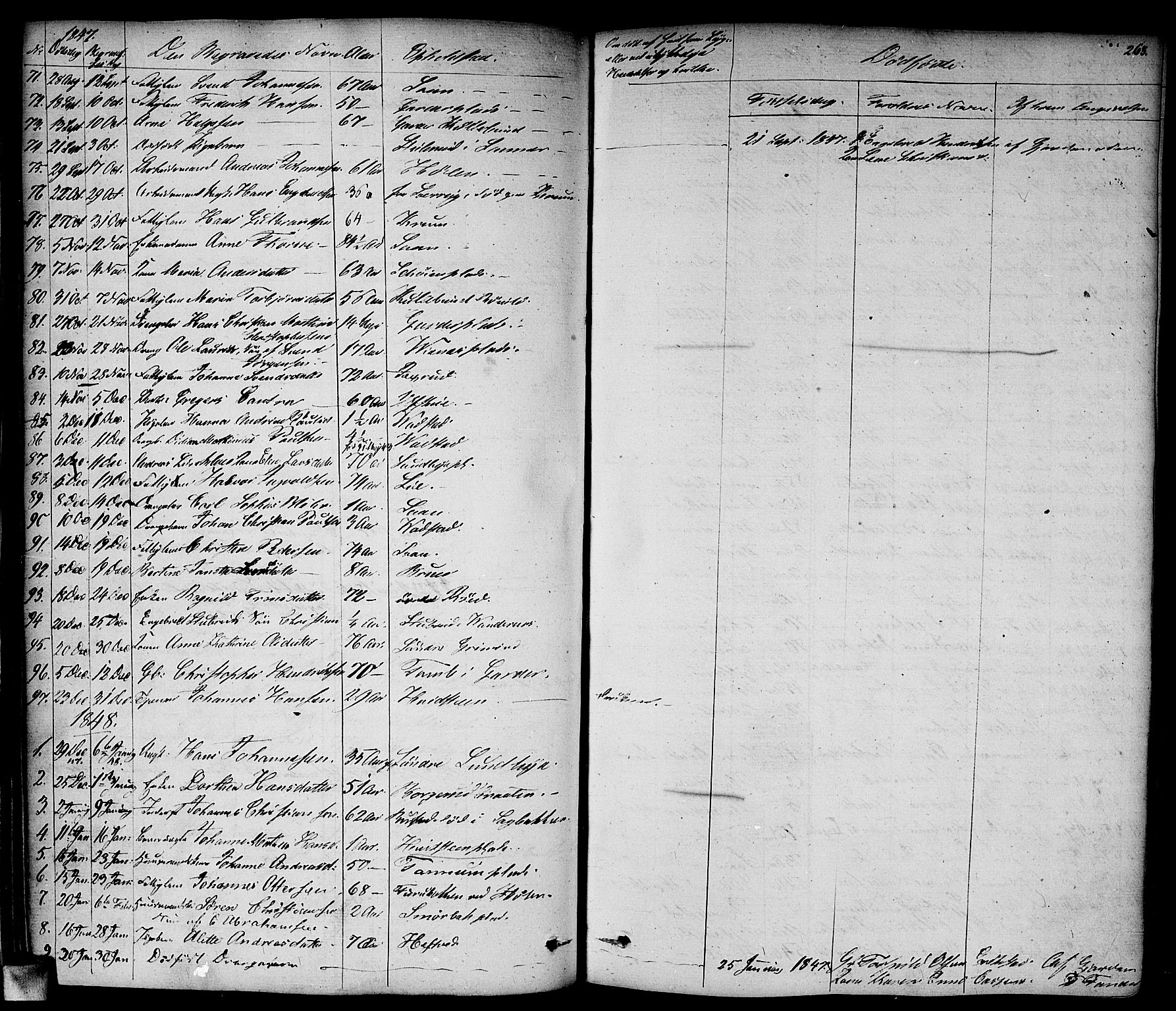 Vestby prestekontor Kirkebøker, AV/SAO-A-10893/F/Fa/L0006: Parish register (official) no. I 6, 1827-1849, p. 263