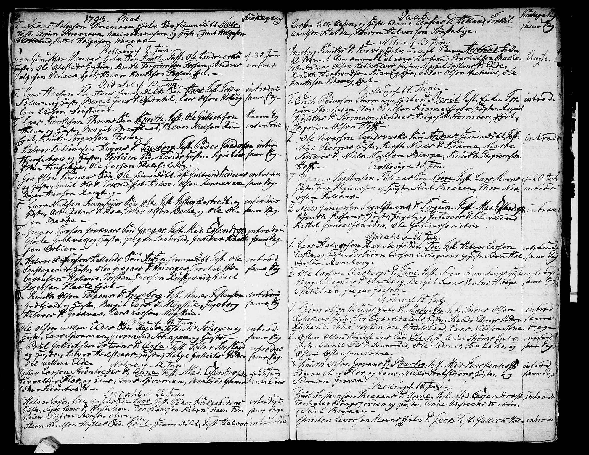 Rollag kirkebøker, AV/SAKO-A-240/F/Fa/L0005: Parish register (official) no. I 5, 1792-1814, p. 10-11