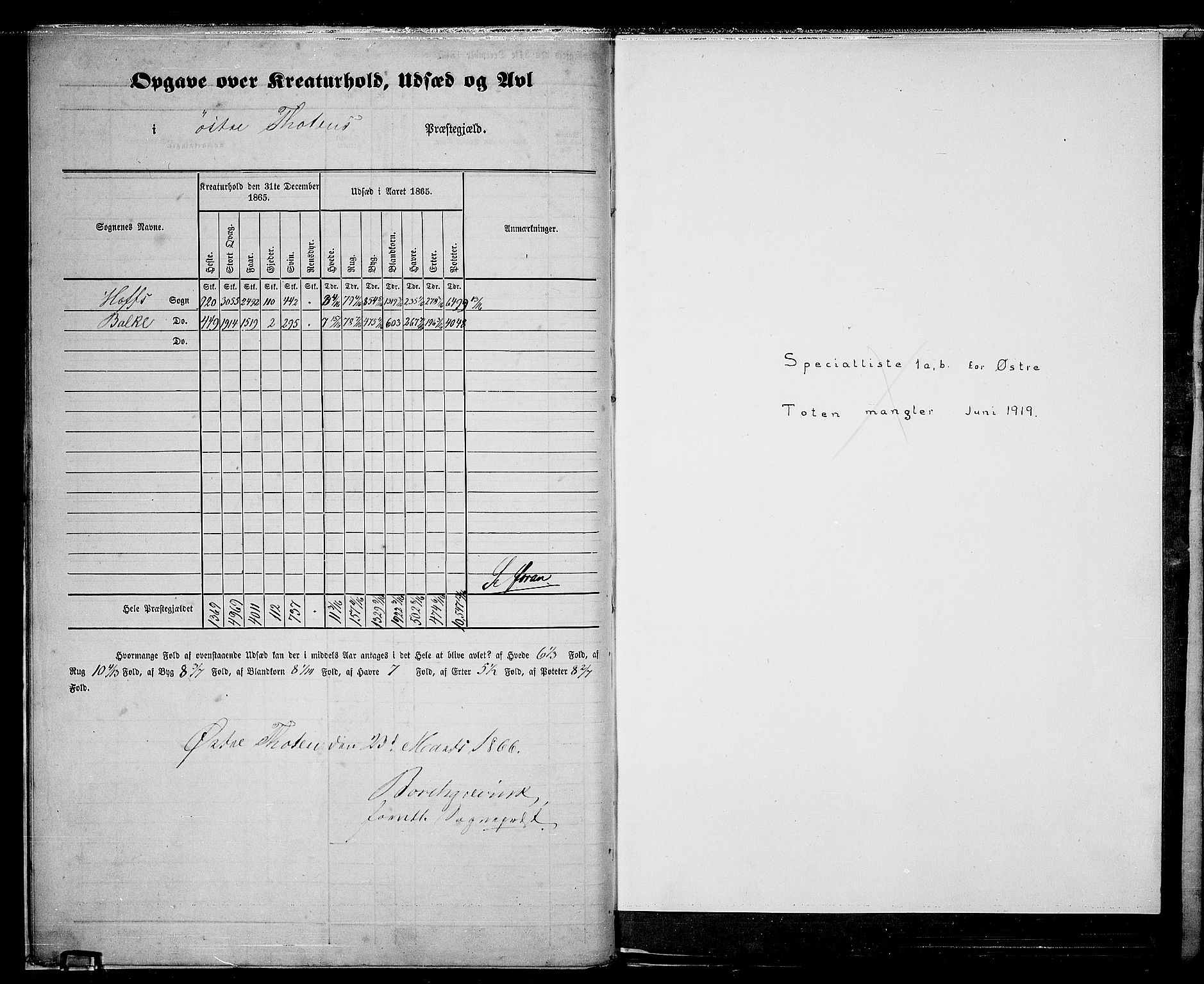 RA, 1865 census for Østre Toten, 1865, p. 13