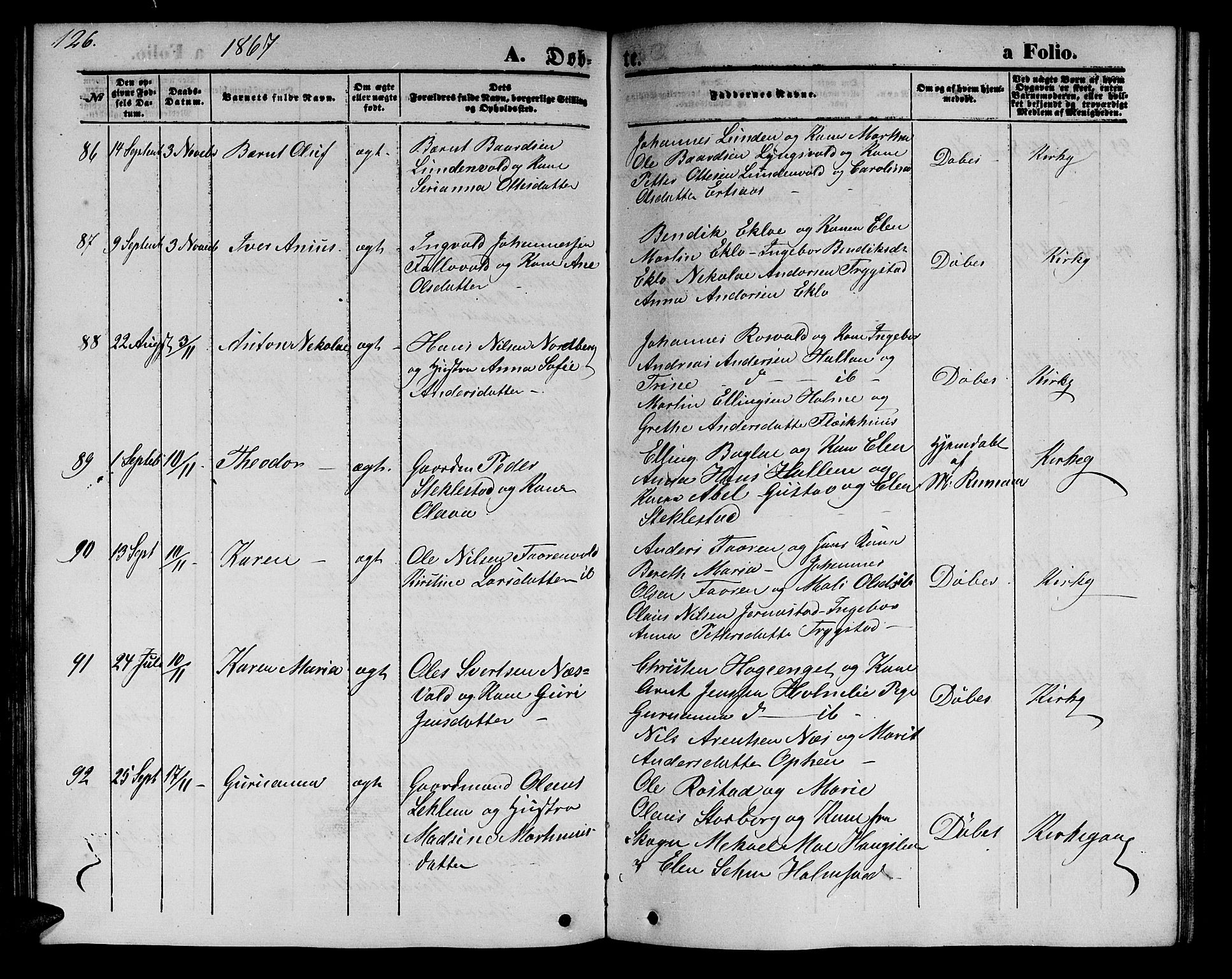 Ministerialprotokoller, klokkerbøker og fødselsregistre - Nord-Trøndelag, AV/SAT-A-1458/723/L0254: Parish register (copy) no. 723C02, 1858-1868, p. 126