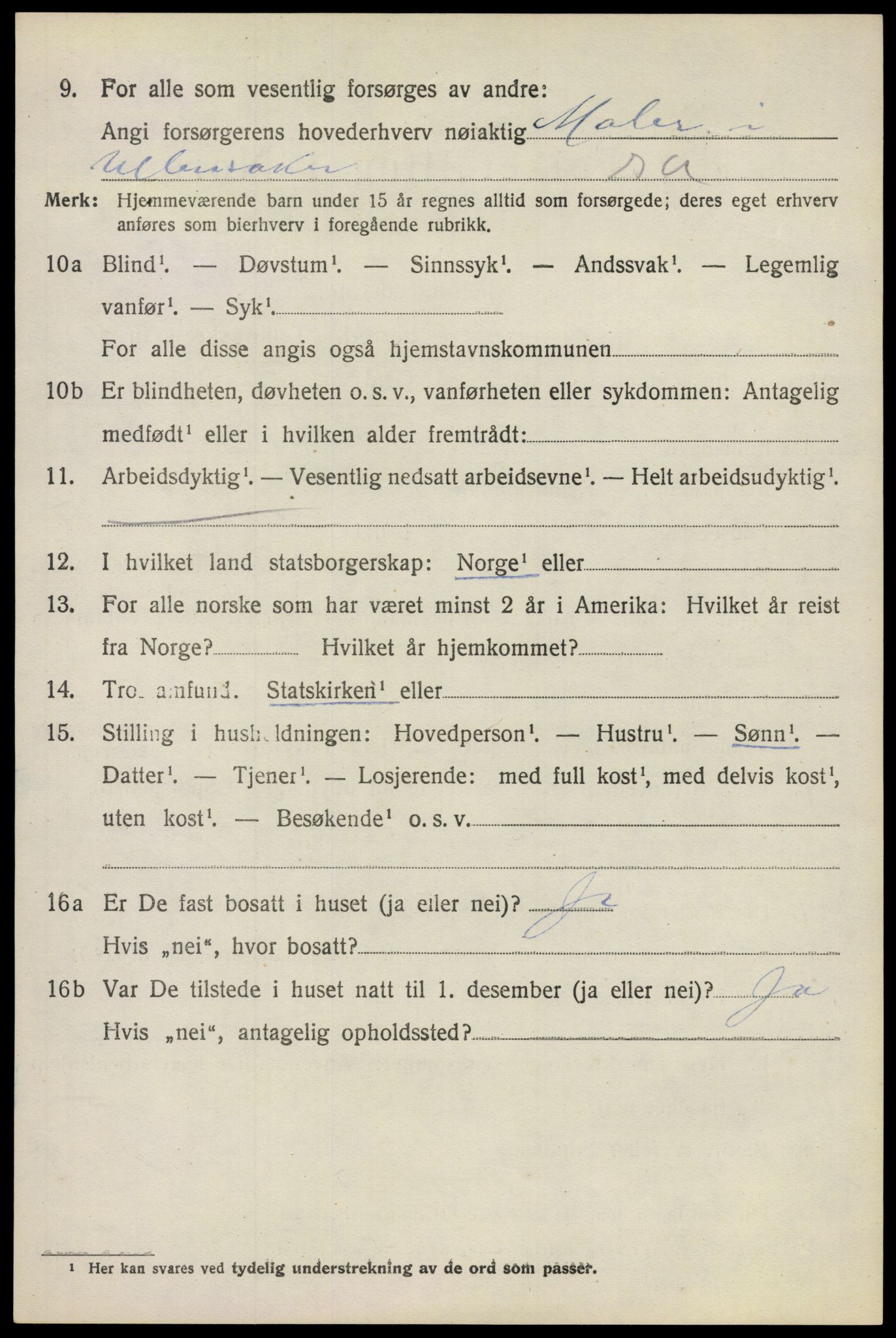 SAO, 1920 census for Ullensaker, 1920, p. 12308