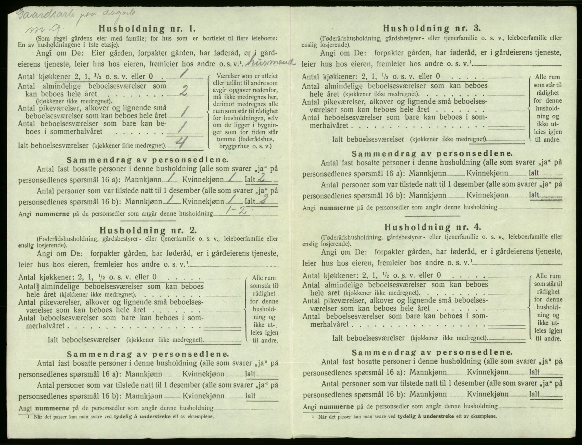 SAB, 1920 census for Etne, 1920, p. 415