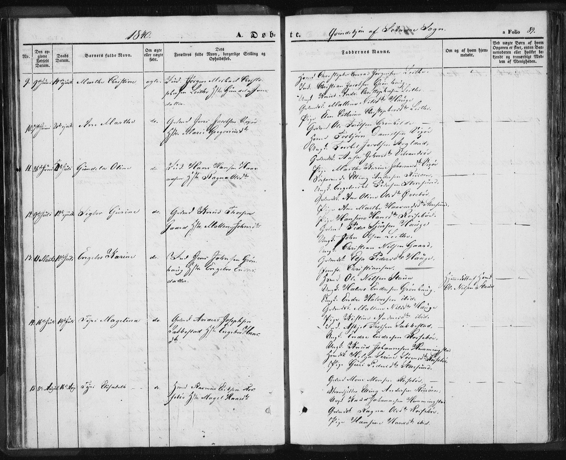 Torvastad sokneprestkontor, AV/SAST-A -101857/H/Ha/Haa/L0006: Parish register (official) no. A 6, 1836-1847, p. 89