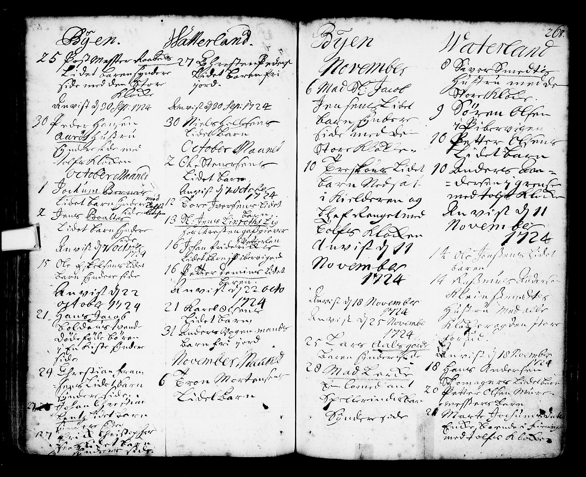 Oslo domkirke Kirkebøker, AV/SAO-A-10752/F/Fa/L0002: Parish register (official) no. 2, 1705-1730, p. 268