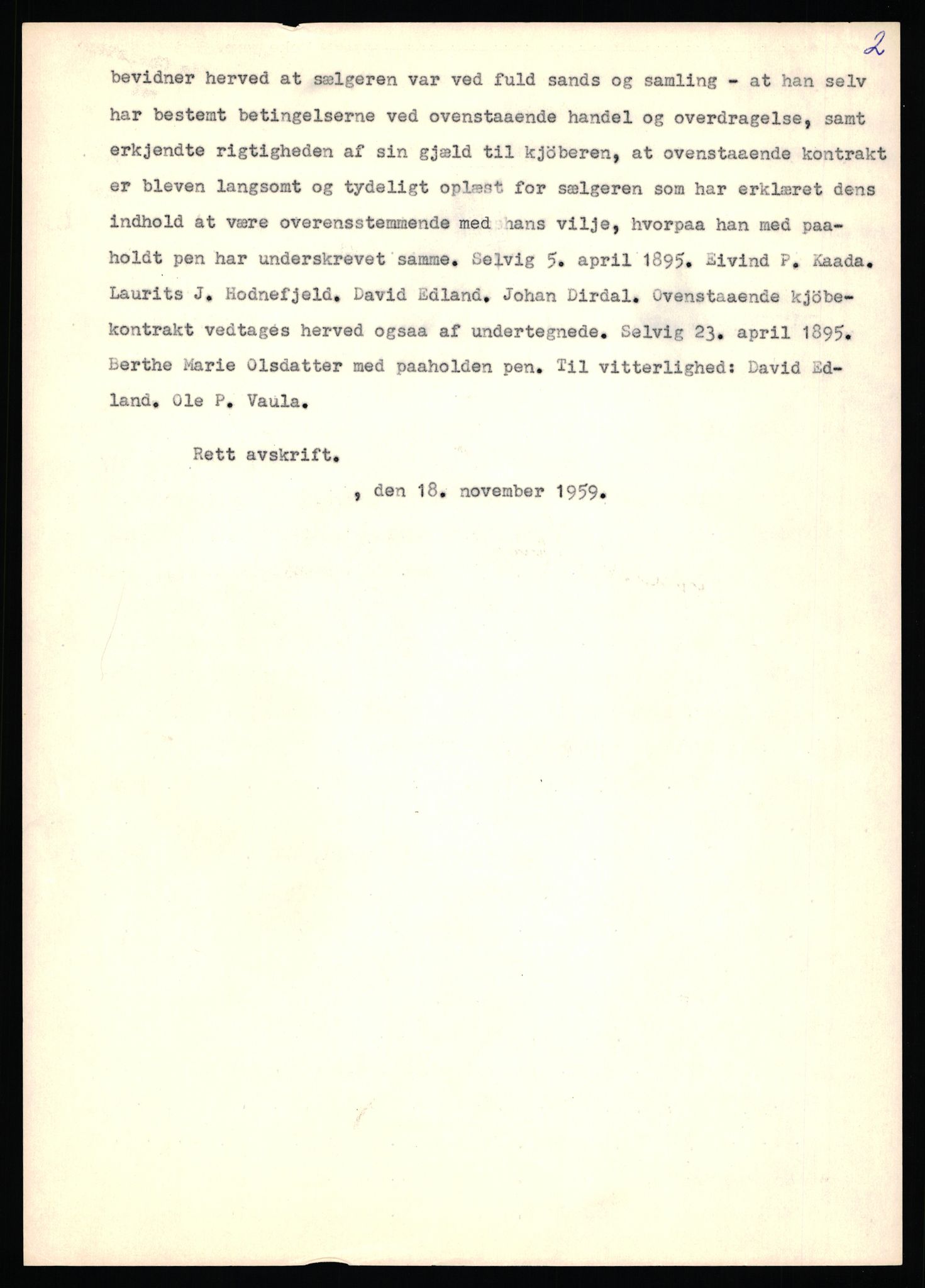 Statsarkivet i Stavanger, SAST/A-101971/03/Y/Yj/L0093: Avskrifter sortert etter gårdsnavn: Valle - Vestre, 1750-1930, p. 103