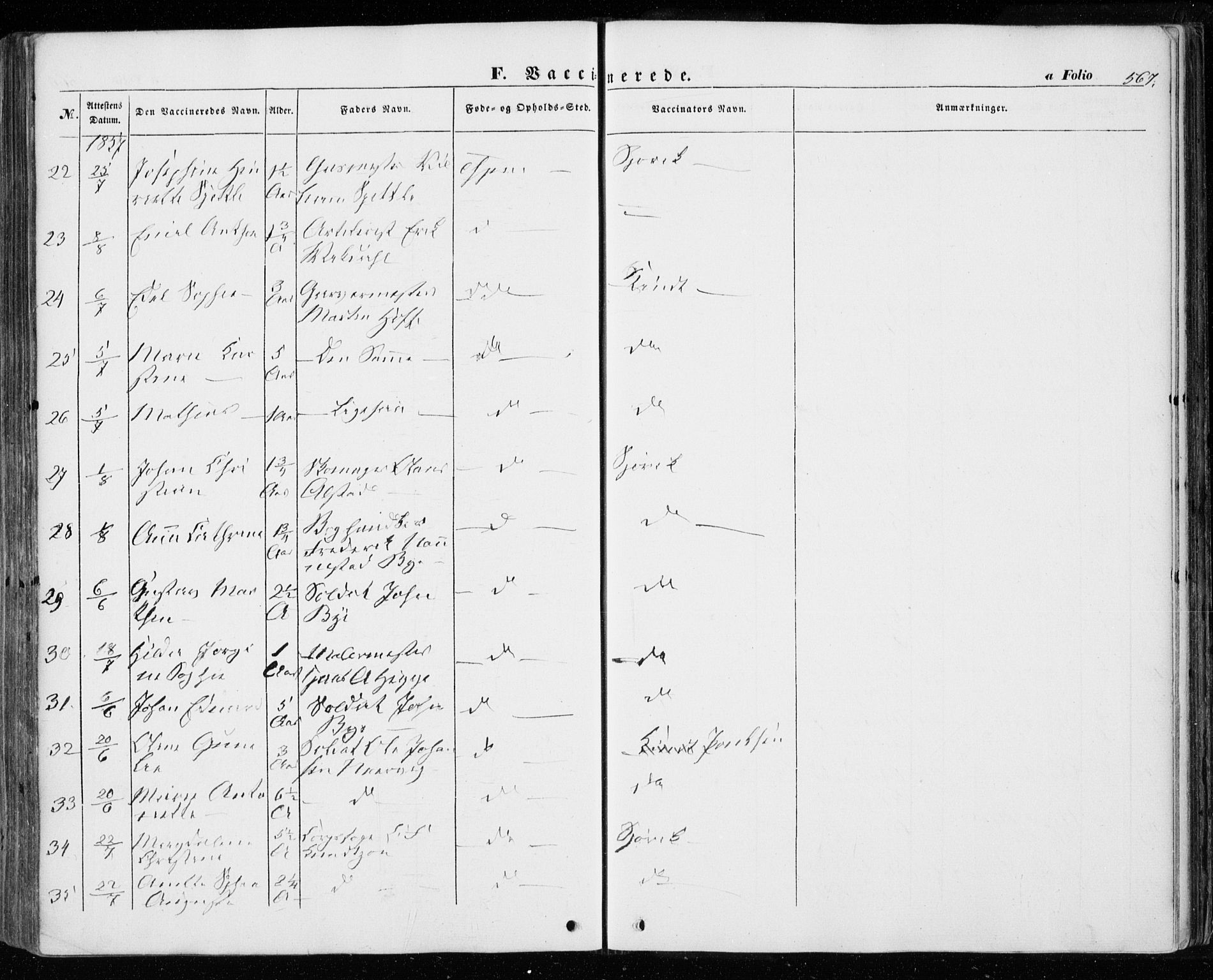 Ministerialprotokoller, klokkerbøker og fødselsregistre - Sør-Trøndelag, AV/SAT-A-1456/601/L0051: Parish register (official) no. 601A19, 1848-1857, p. 567