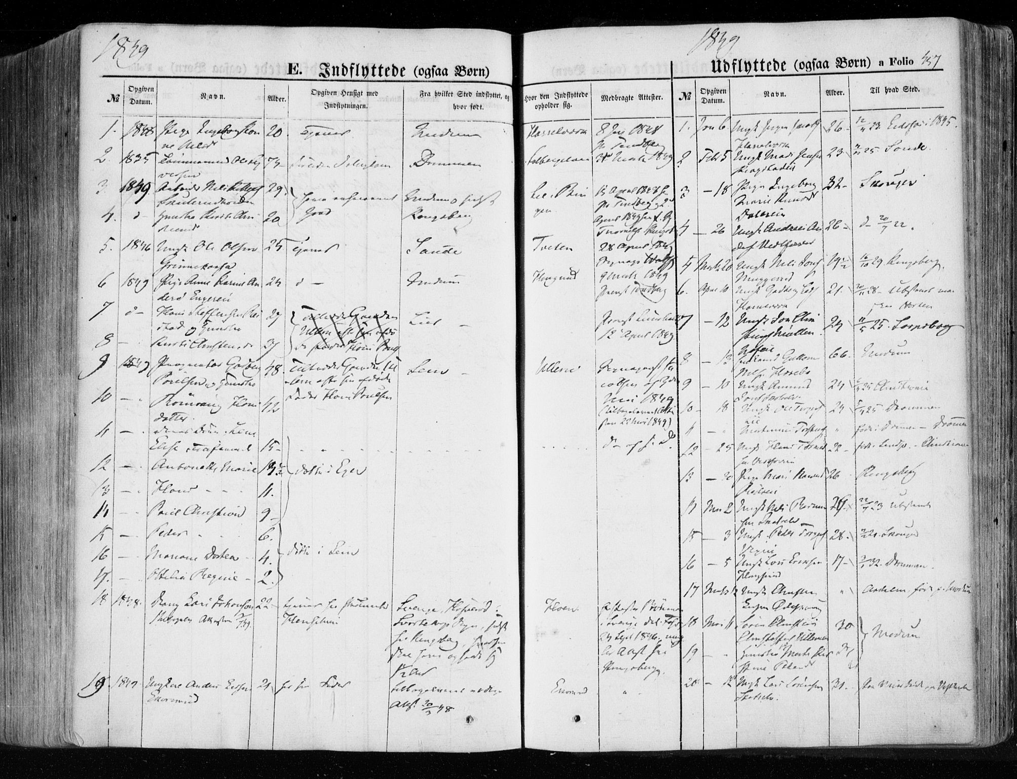 Eiker kirkebøker, SAKO/A-4/F/Fa/L0014: Parish register (official) no. I 14, 1846-1854, p. 457