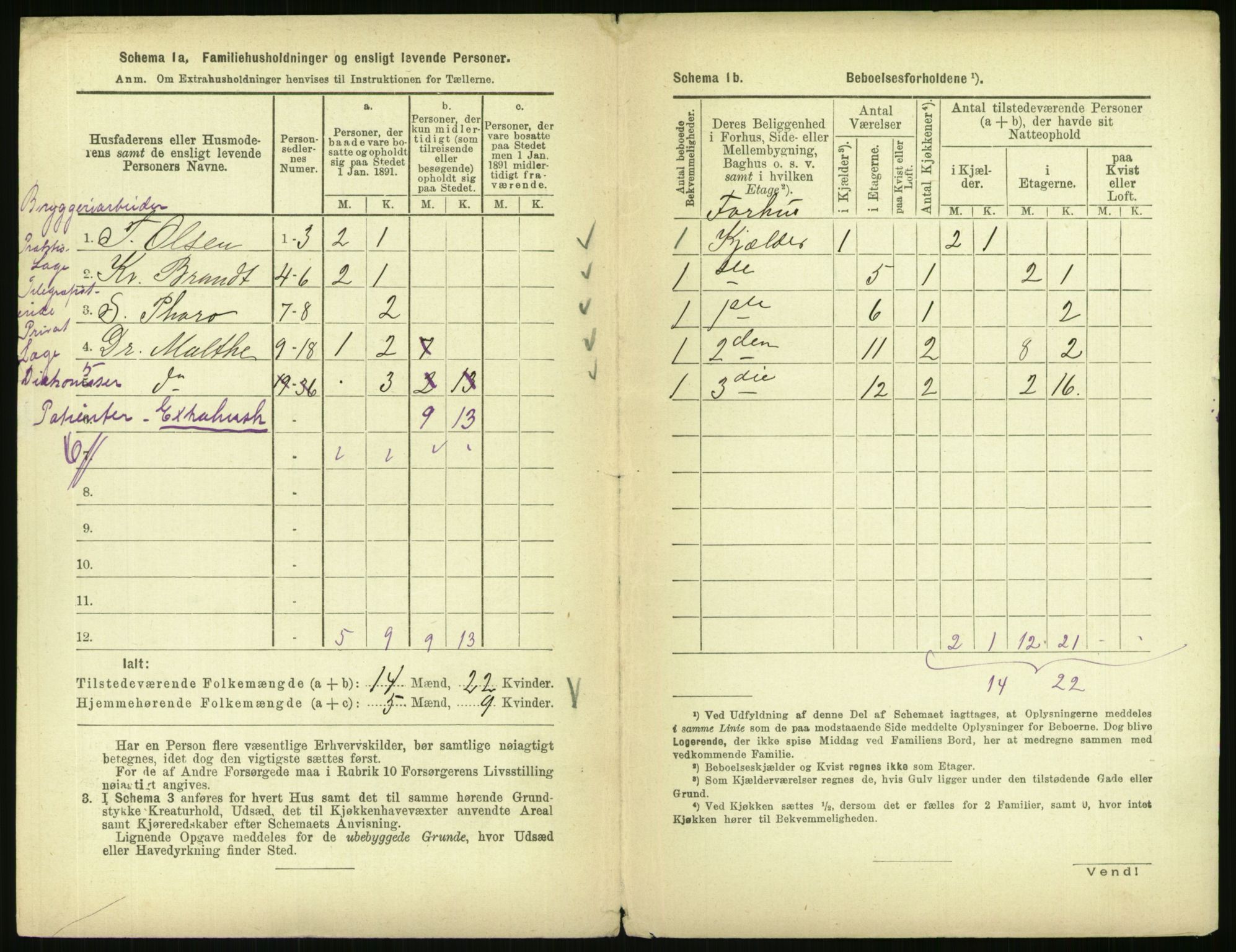 RA, 1891 census for 0301 Kristiania, 1891, p. 55372