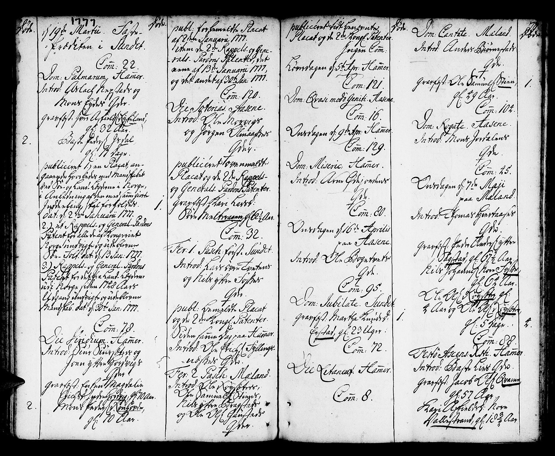 Hamre sokneprestembete, SAB/A-75501/H/Ha/Haa/Haaa/L0007: Parish register (official) no. A 7, 1762-1777, p. 79