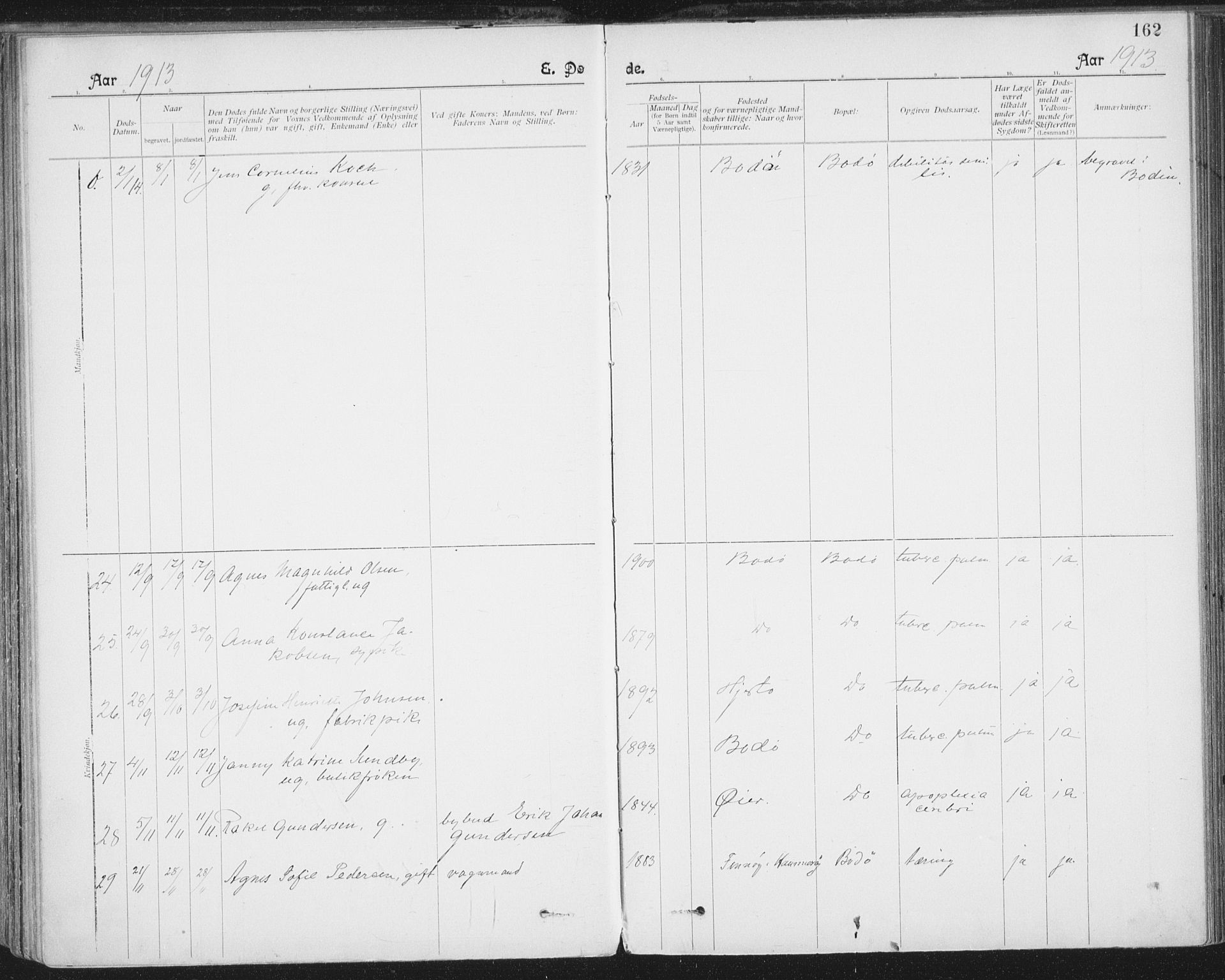 Ministerialprotokoller, klokkerbøker og fødselsregistre - Nordland, SAT/A-1459/801/L0012: Parish register (official) no. 801A12, 1900-1916, p. 162