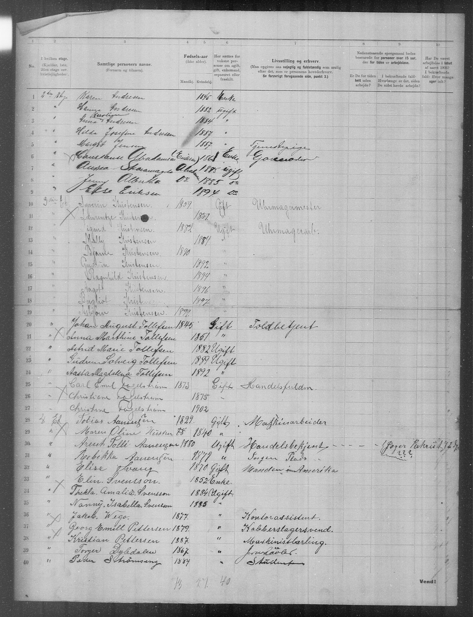 OBA, Municipal Census 1903 for Kristiania, 1903, p. 11677