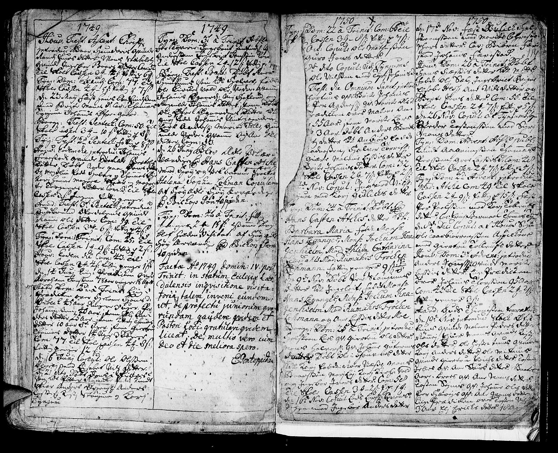 Lærdal sokneprestembete, SAB/A-81201: Parish register (official) no. A 1, 1711-1752, p. 114