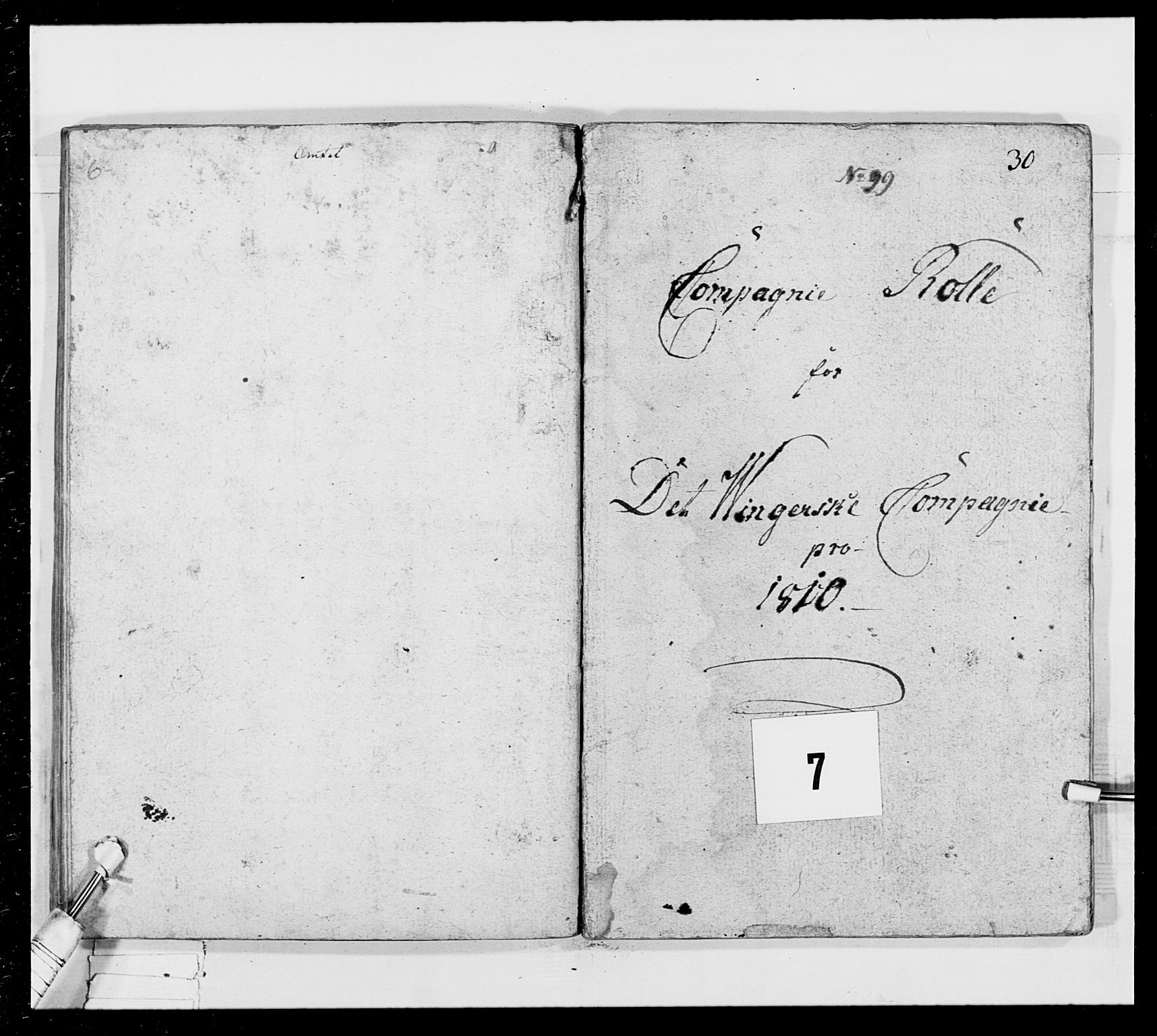 Generalitets- og kommissariatskollegiet, Det kongelige norske kommissariatskollegium, RA/EA-5420/E/Eh/L0024: Norske jegerkorps, 1810-1812, p. 307