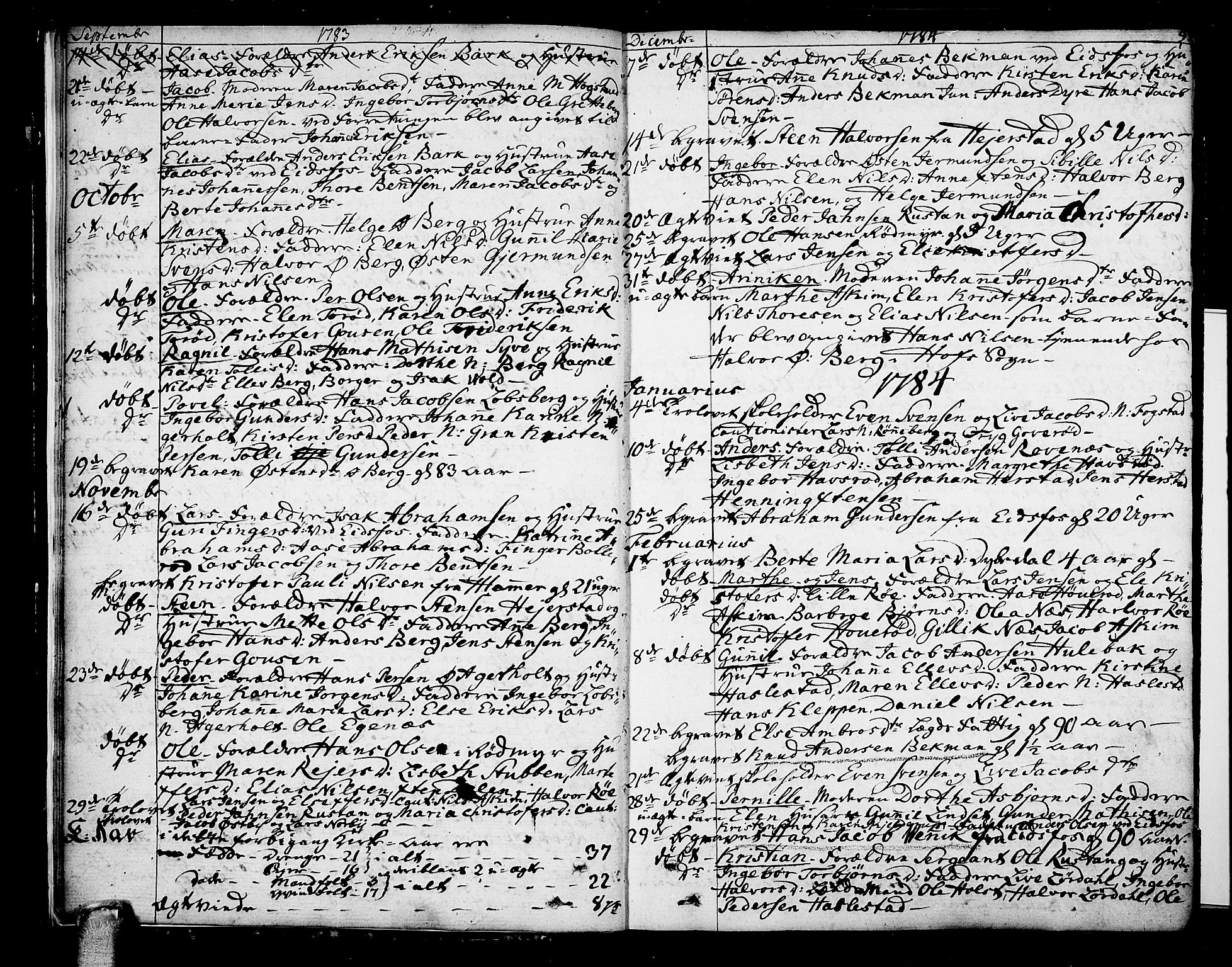 Hof kirkebøker, SAKO/A-64/F/Fa/L0003: Parish register (official) no. I 3, 1782-1814, p. 8-9